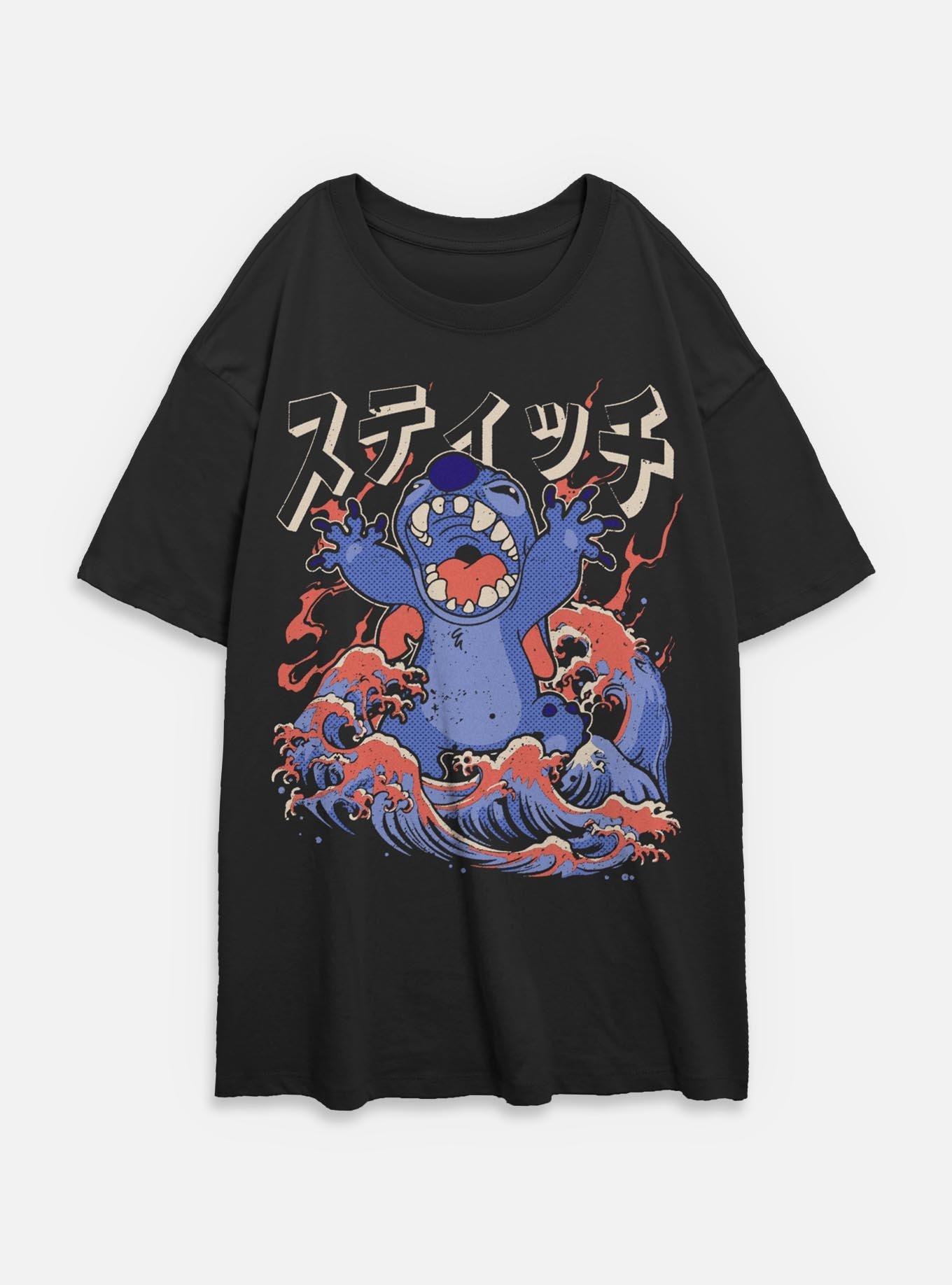 Disney Lilo & Stitch Kaiju Stitch Womens Oversized T-Shirt BoxLunch Exclusive, , hi-res