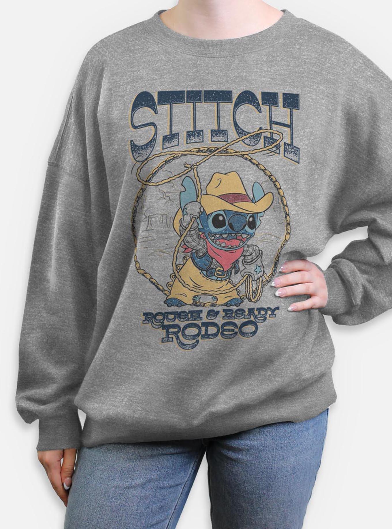 Disney Lilo & Stitch Rough & Ready Rodeo Womens Oversized Sweatshirt BoxLunch Exclusive, , hi-res
