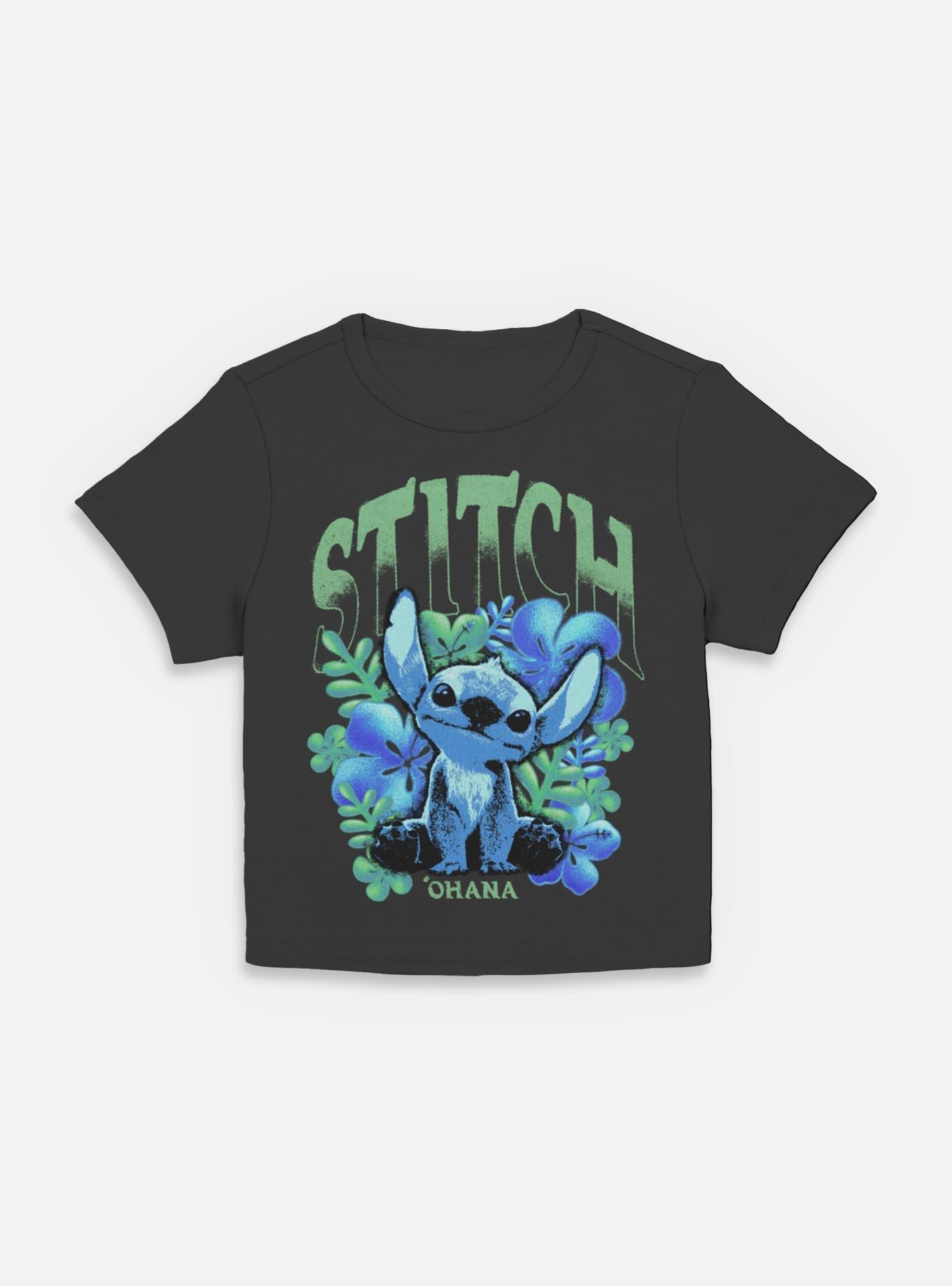 Disney Lilo & Stitch Dark Floral Womens Baby T-Shirt BoxLunch Web Exclusive,New Products : American Fashion Style Bags On Sale