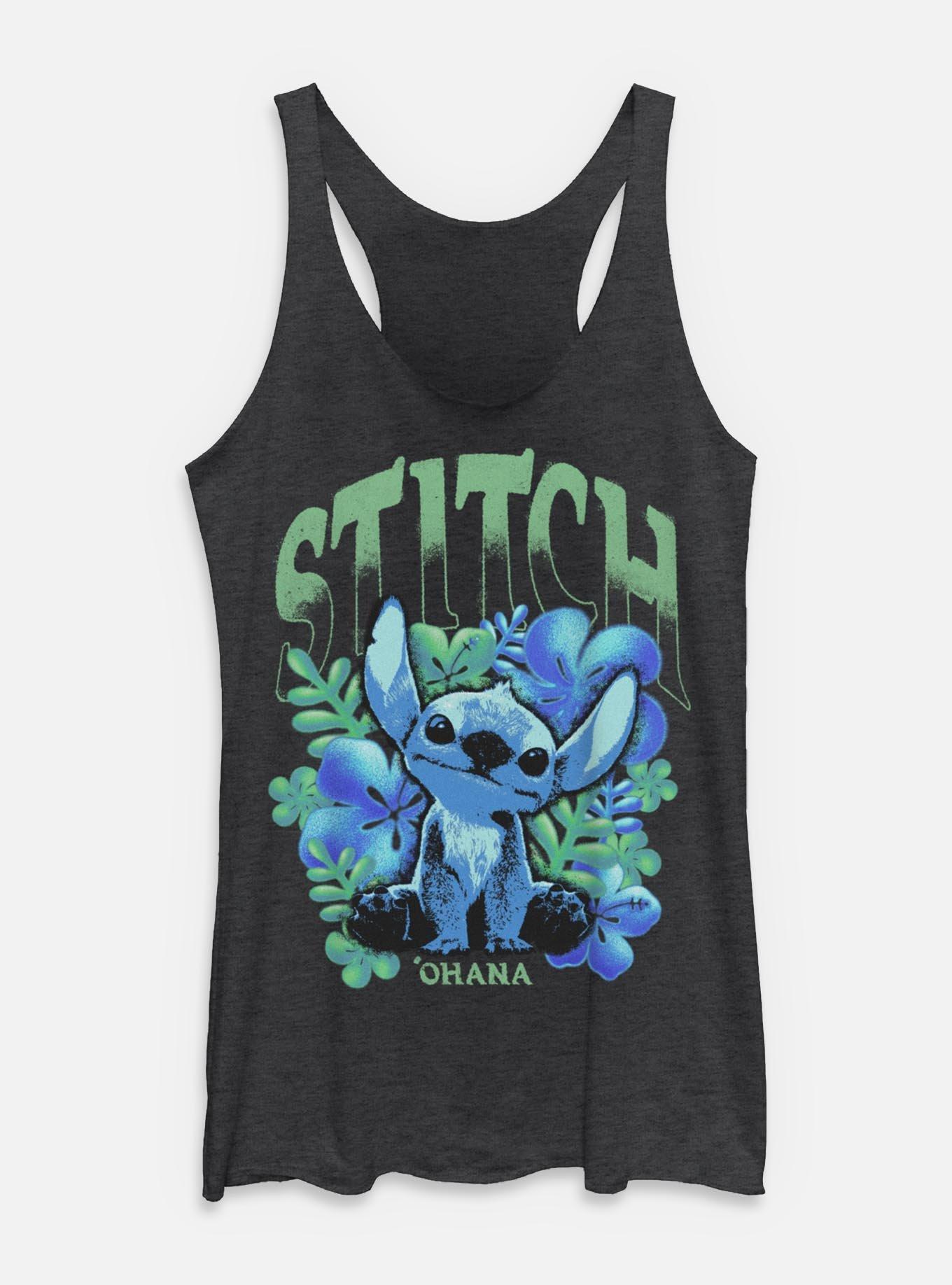 Disney Lilo & Stitch Dark Floral Womens Tank Top BoxLunch Web Exclusive,New Products : American Fashion Style Bags On Sale