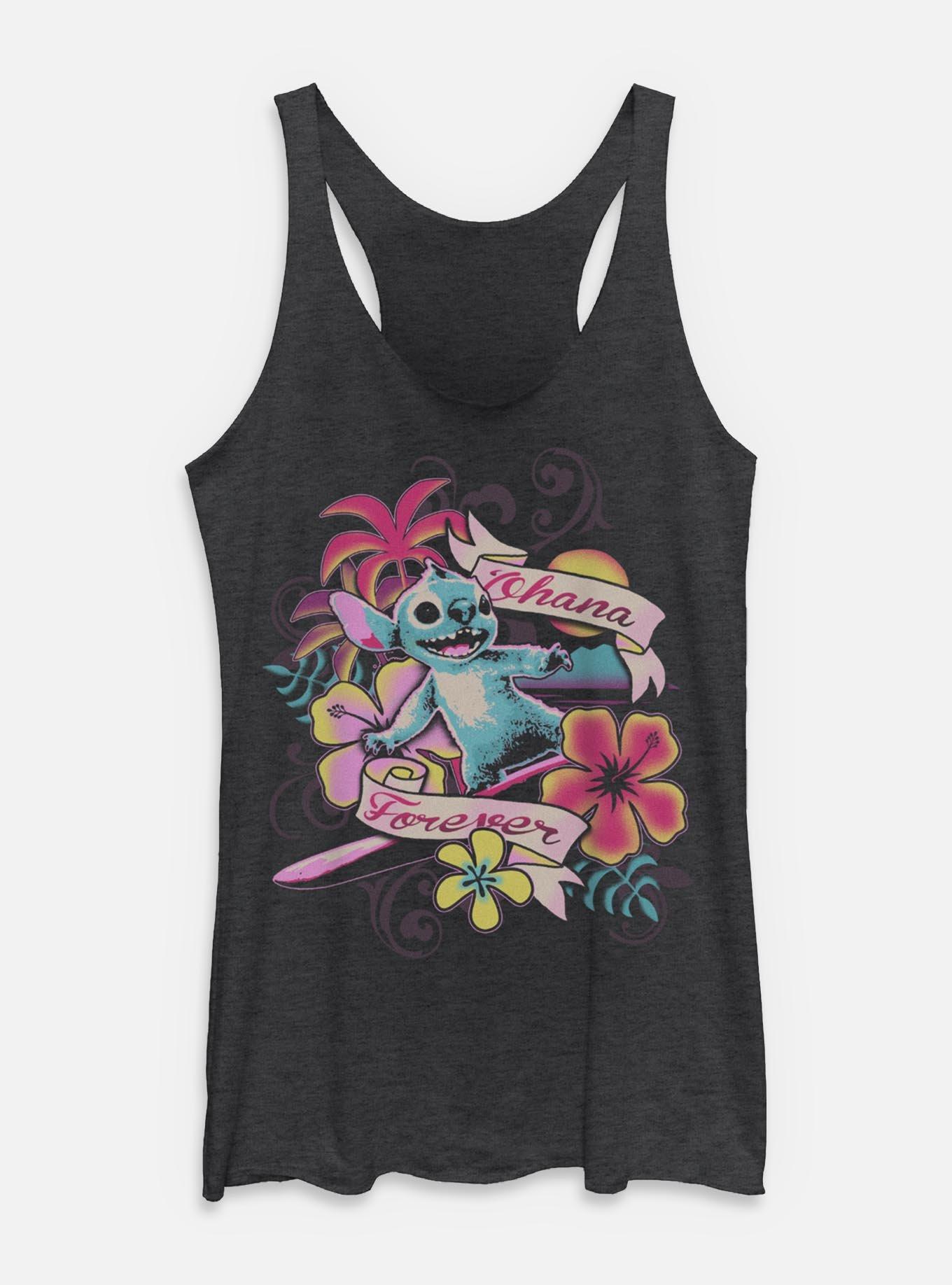 Disney Lilo & Stitch Surf Ohana Forever Womens Tank Top BoxLunch Exclusive, , hi-res