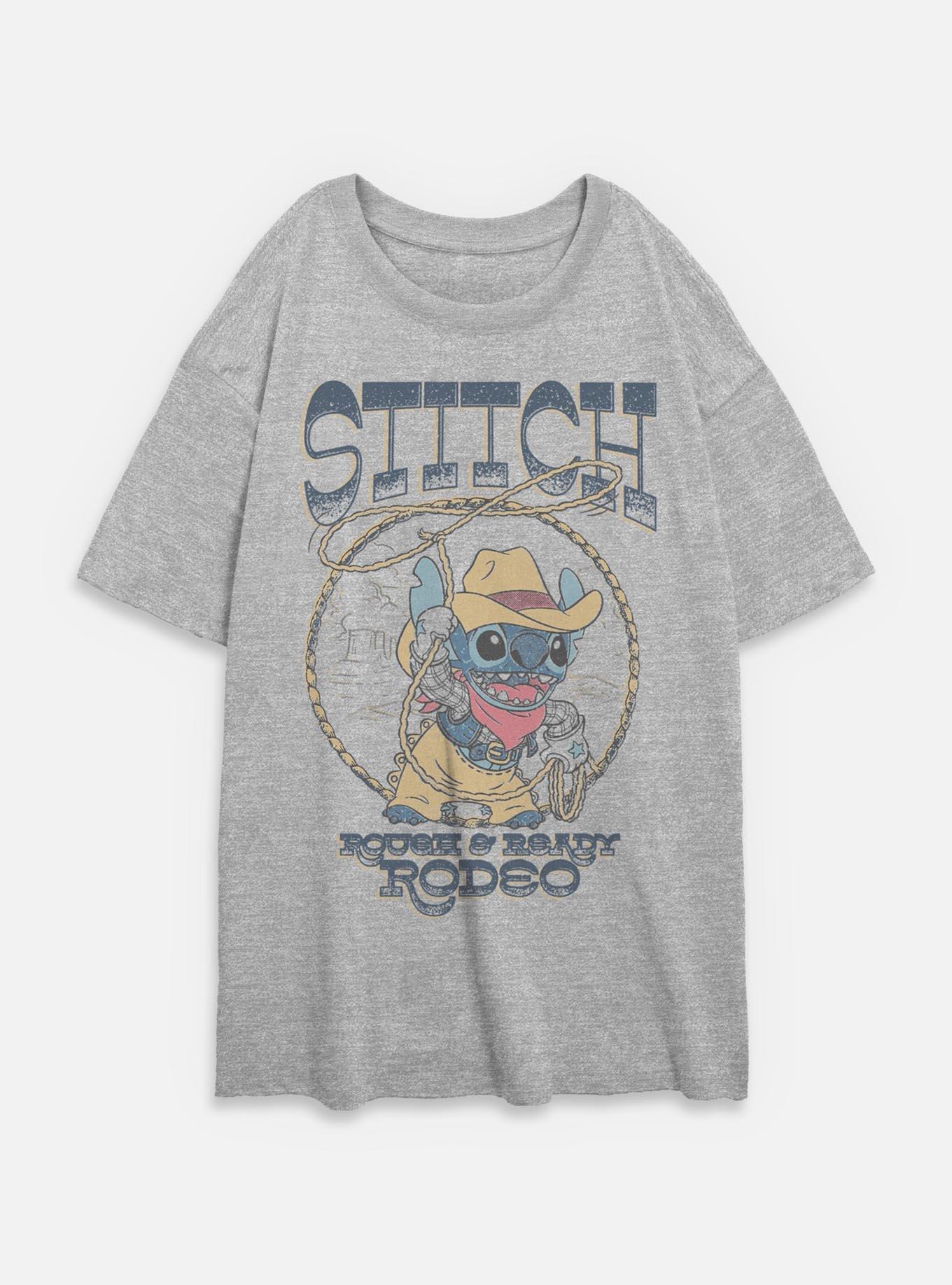 Disney Lilo & Stitch Rough & Ready Rodeo Womens Oversized T-Shirt BoxLunch Exclusive, , hi-res