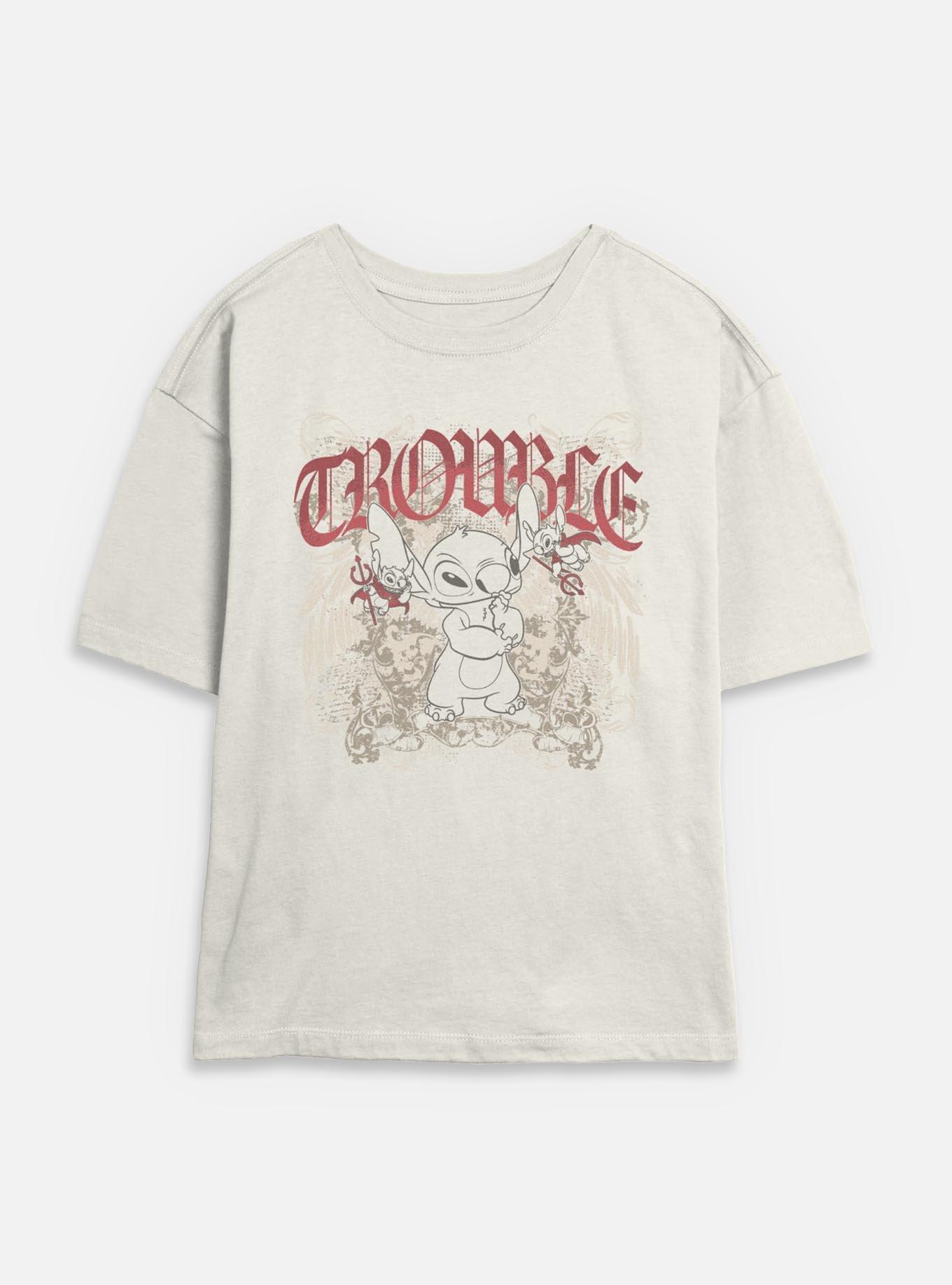 Disney Lilo & Stitch Total Trouble Womens Skimmer T-Shirt BoxLunch Exclusive, , hi-res