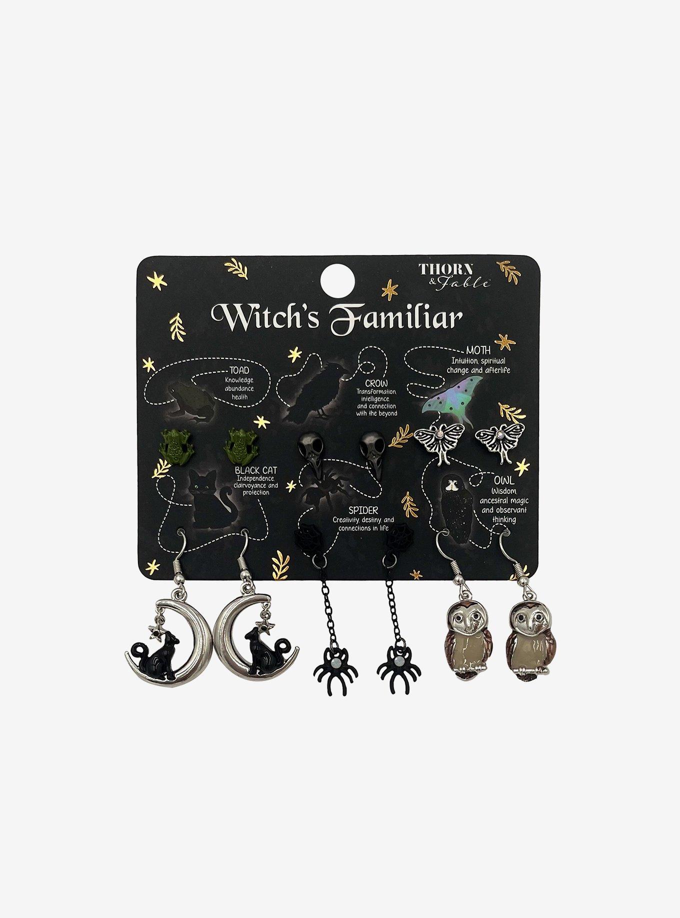 Thorn & Fable Witch Familiar Earring Set, , hi-res