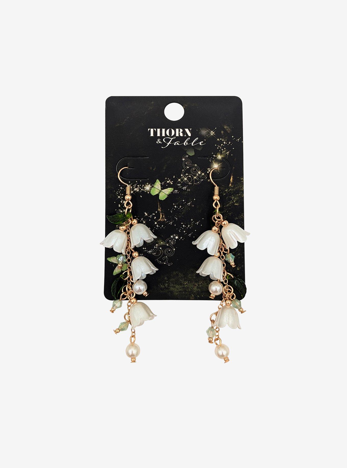 Thorn & Fable Lily Of The Valley Drop Earrings, , hi-res
