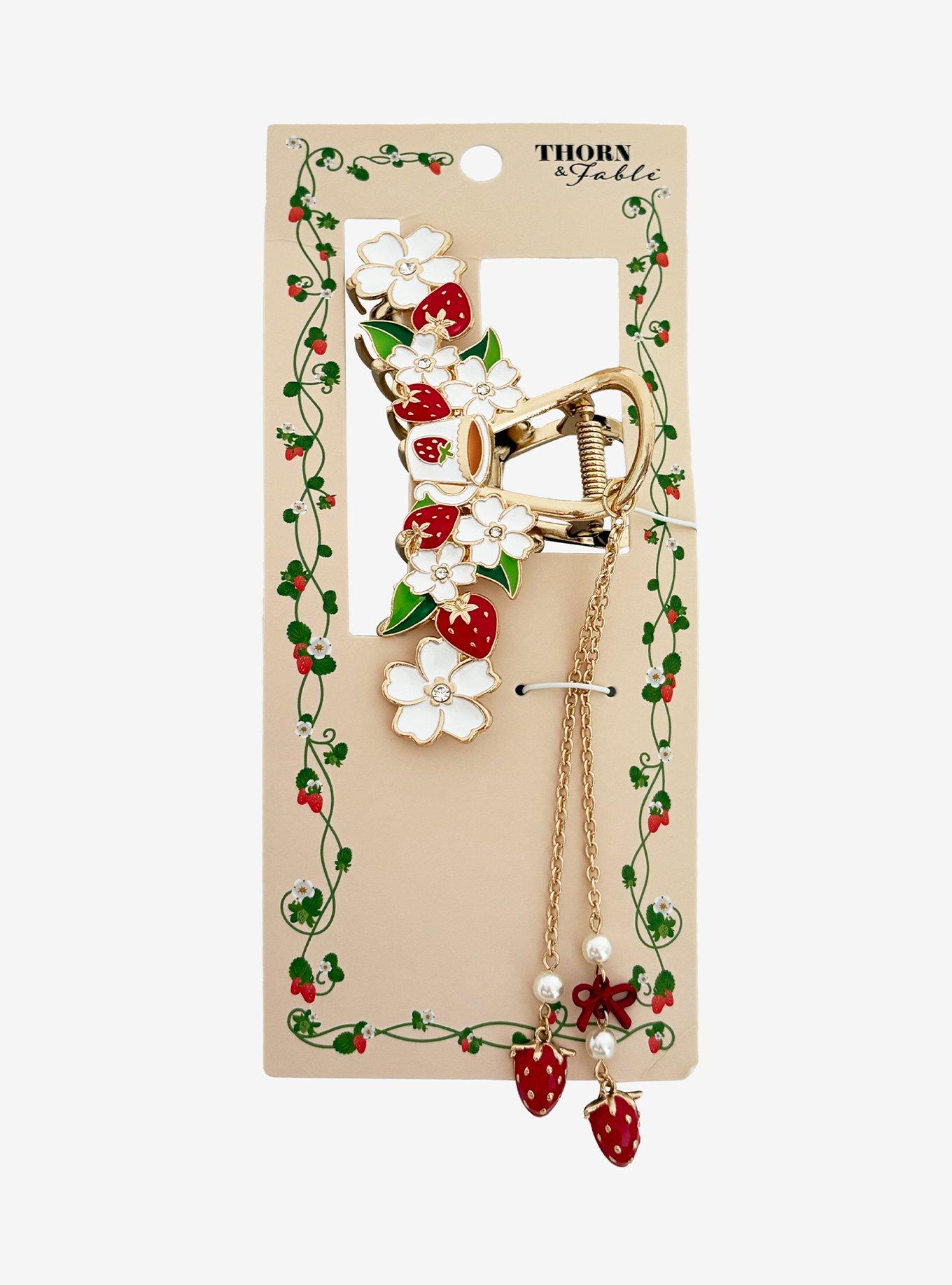 Thorn & Fable Strawberry Teacup Claw Hair Clip