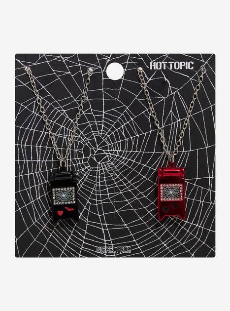 Black & Red Cat Flip Phone Best Friend Necklace Set | Hot Topic