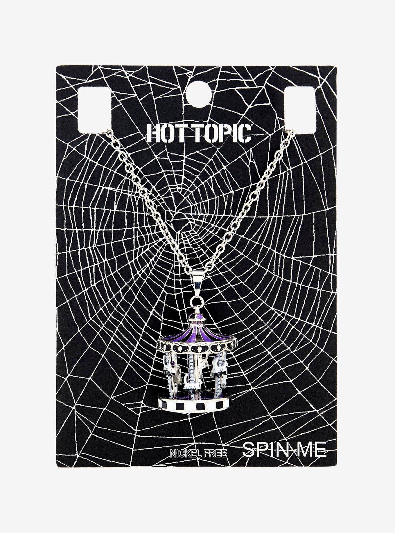 Ghost Cat Carousel Spinning Necklace, , hi-res