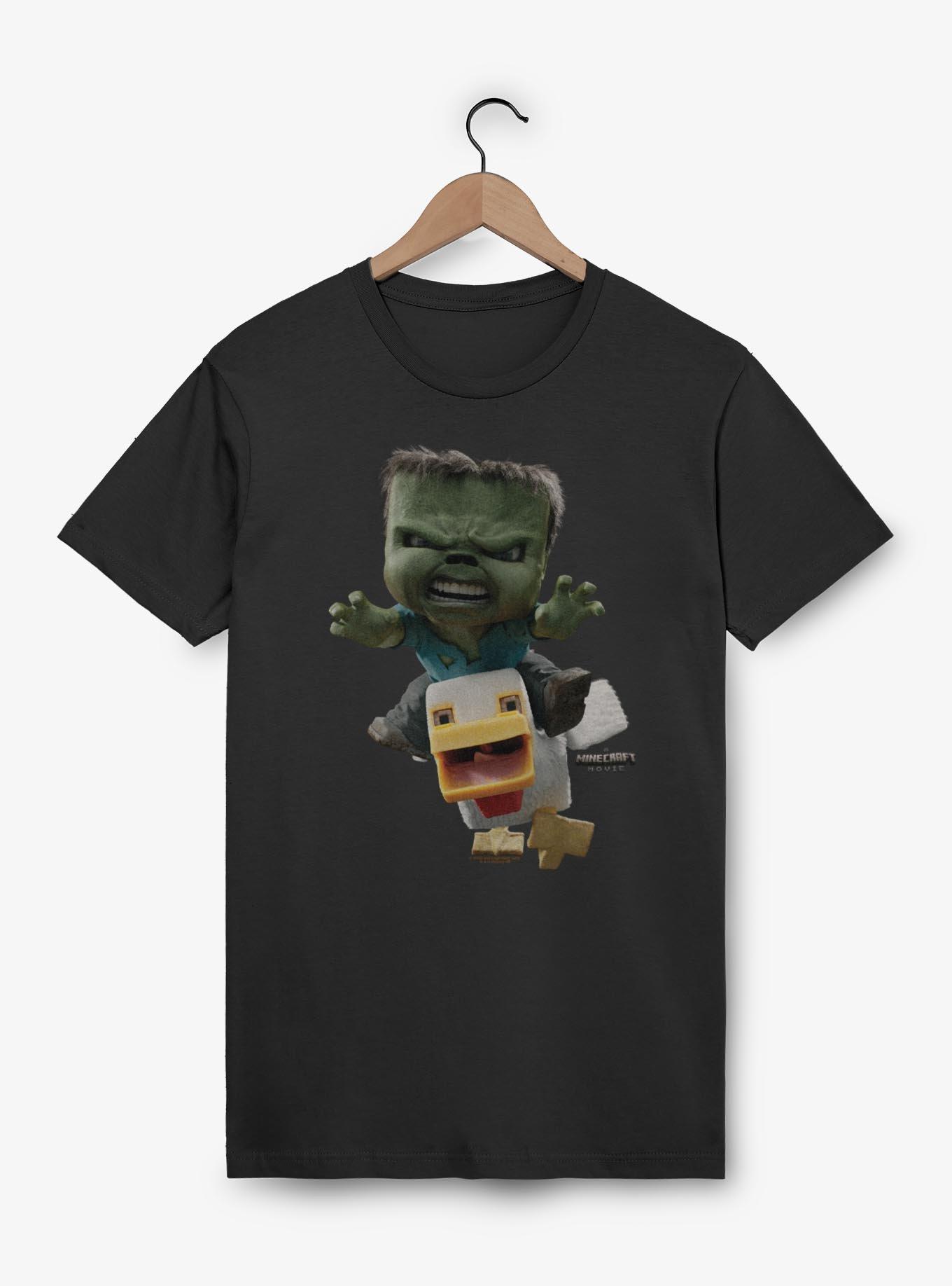 A Minecraft Movie Chicken Jockey T-Shirt, BLACK, hi-res