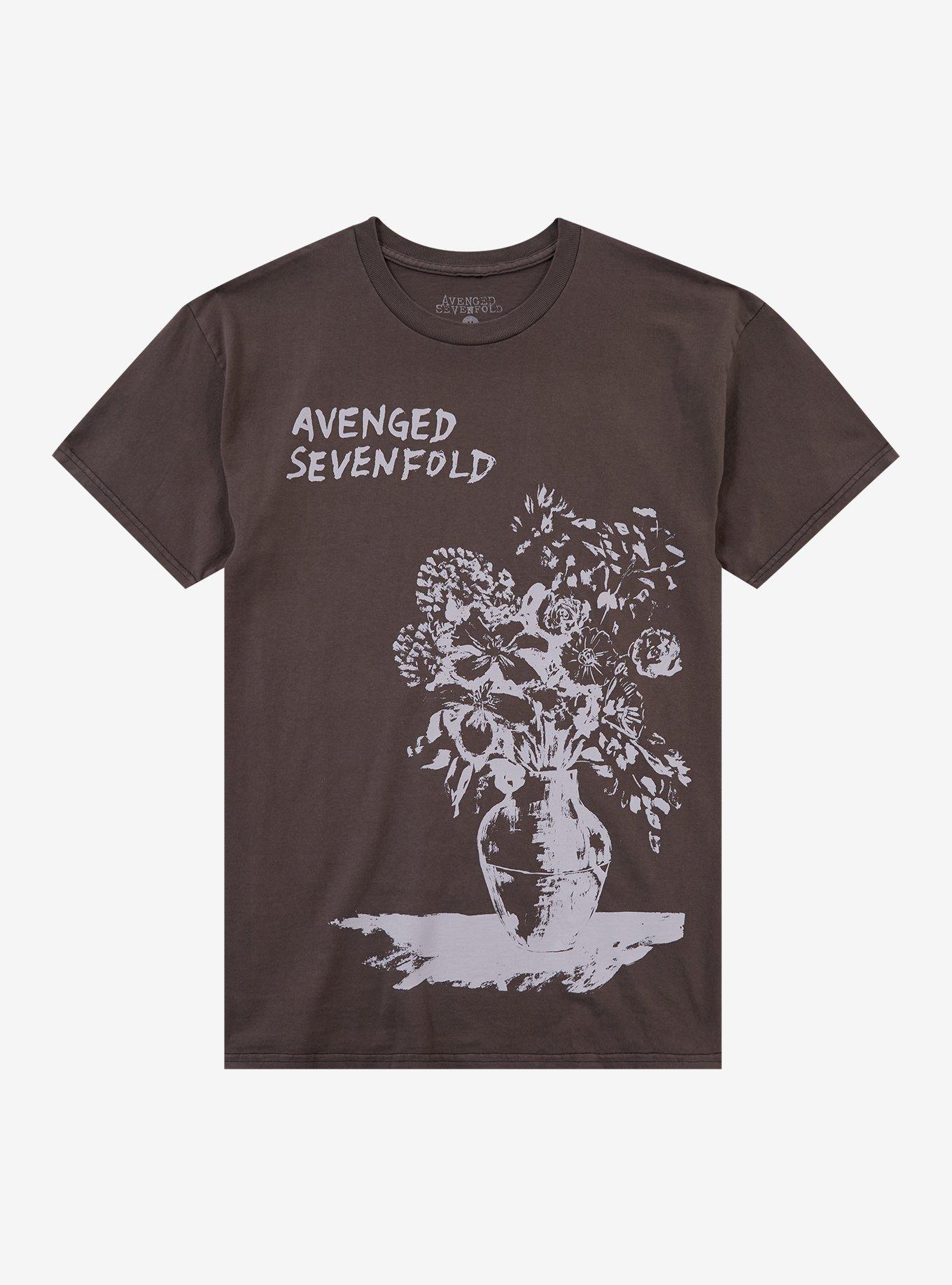 Avenged Sevenfold Floral Vase T-Shirt, , hi-res