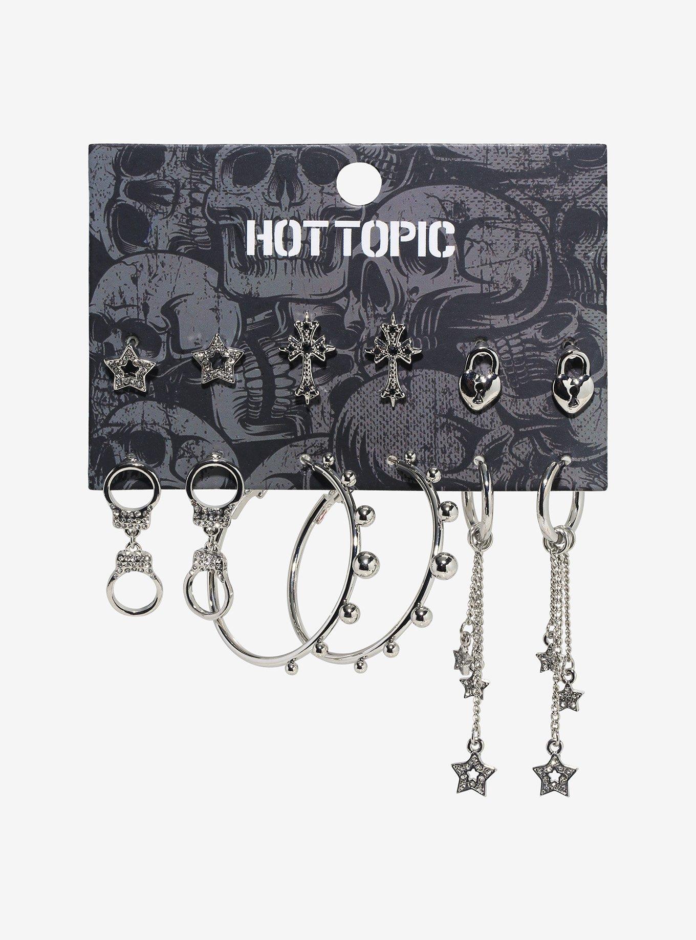 Star Handcuff Cross Earring Set, , hi-res