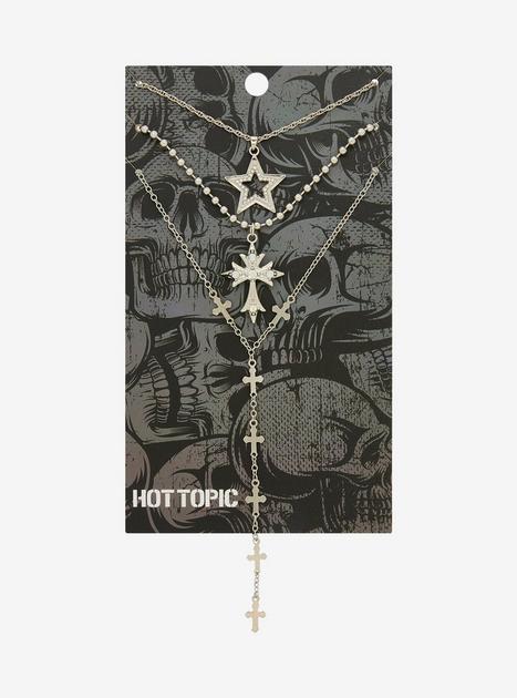 Star Cross Lariat Necklace Set | Hot Topic