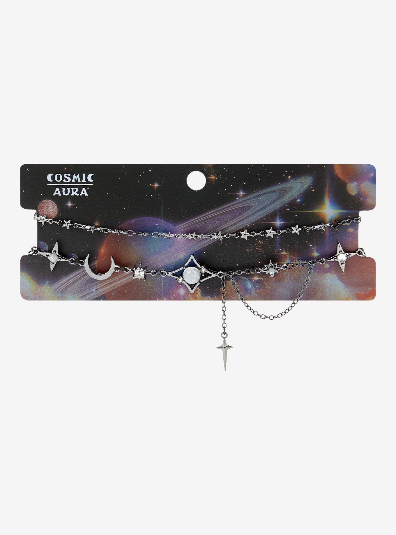 Cosmic Aura Star Drop Celestial Chain Choker Set, , hi-res