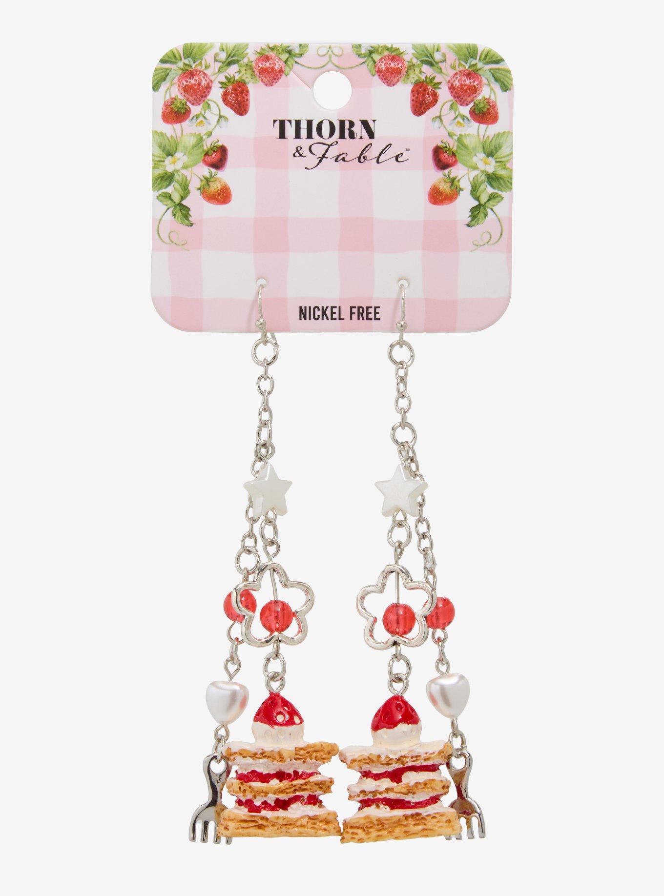 Thorn & Fable Pastry Fork Bead Earrings, , hi-res