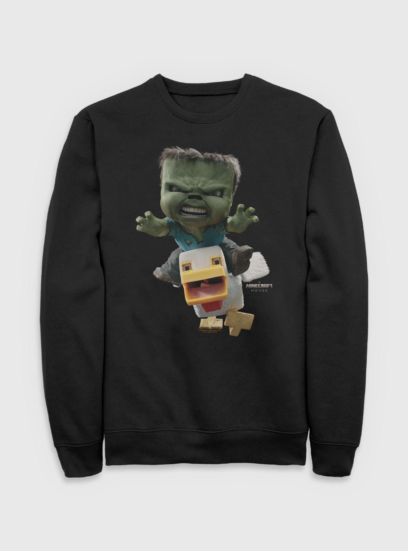 A Minecraft Movie Chicken Jockey Sweatshirt,New Products : American Fashion Style Bags On Sale