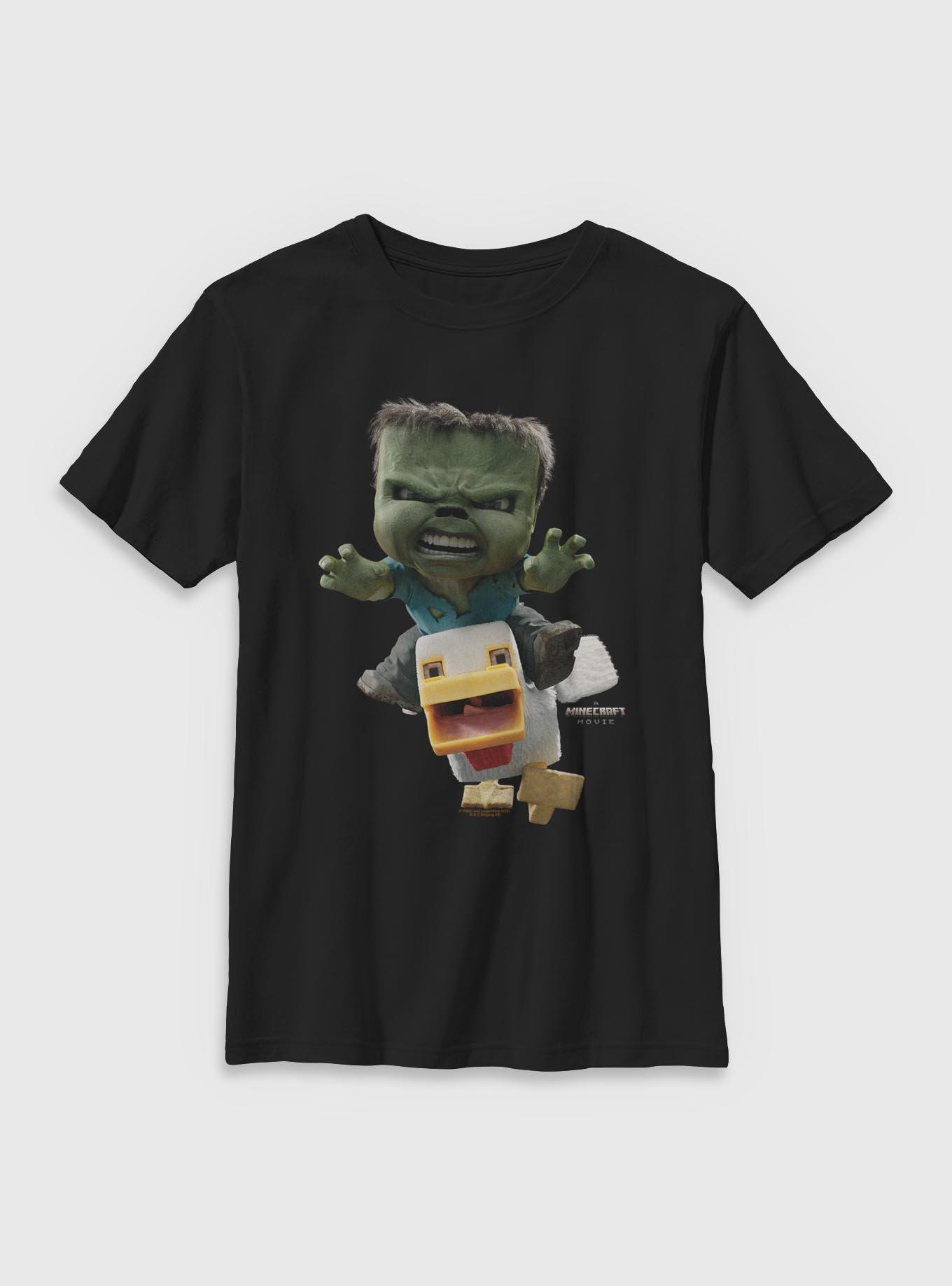 A Minecraft Movie Chicken Jockey Youth T-Shirt, , hi-res