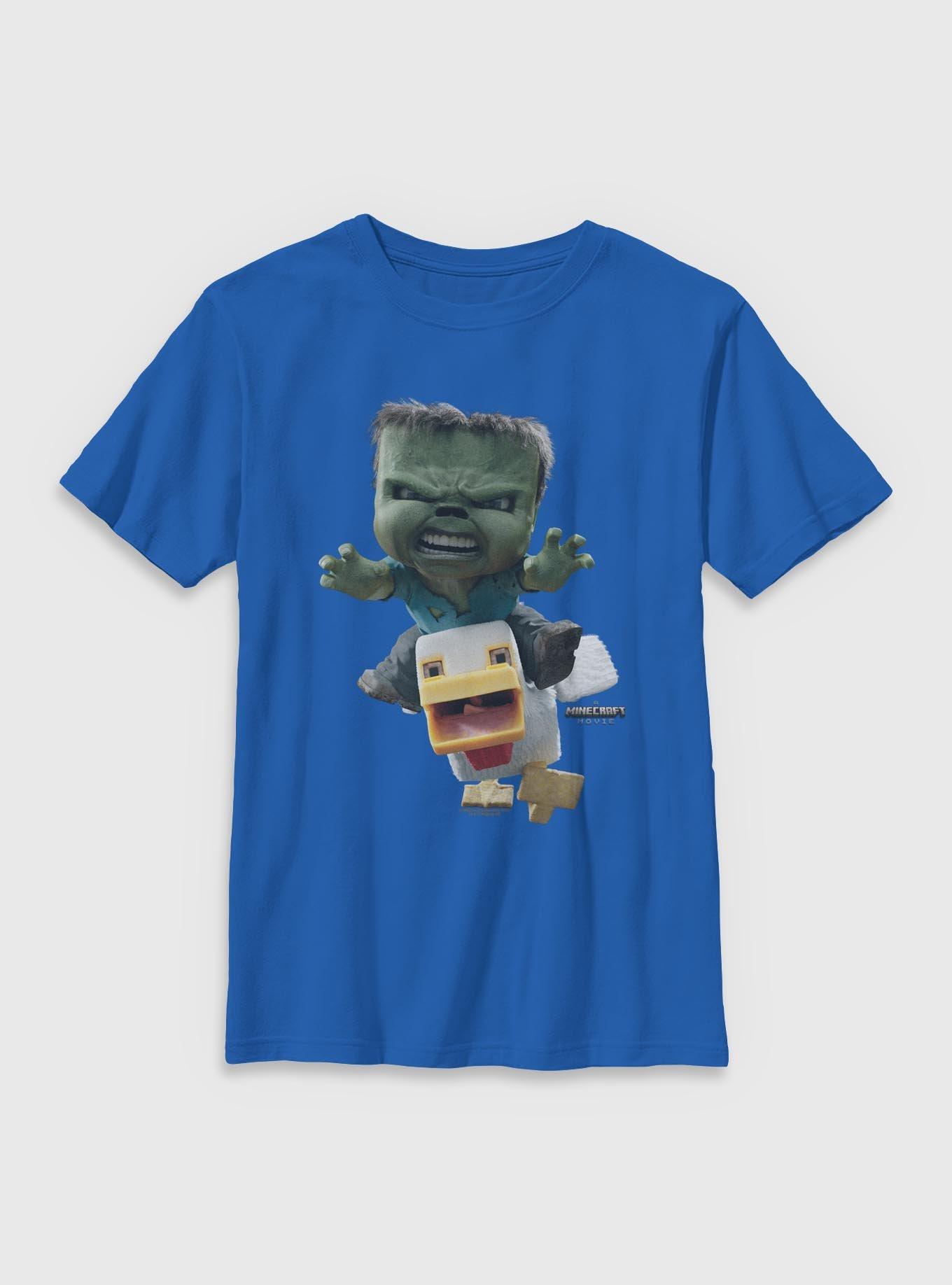 A Minecraft Movie Chicken Jockey Youth T-Shirt, , hi-res