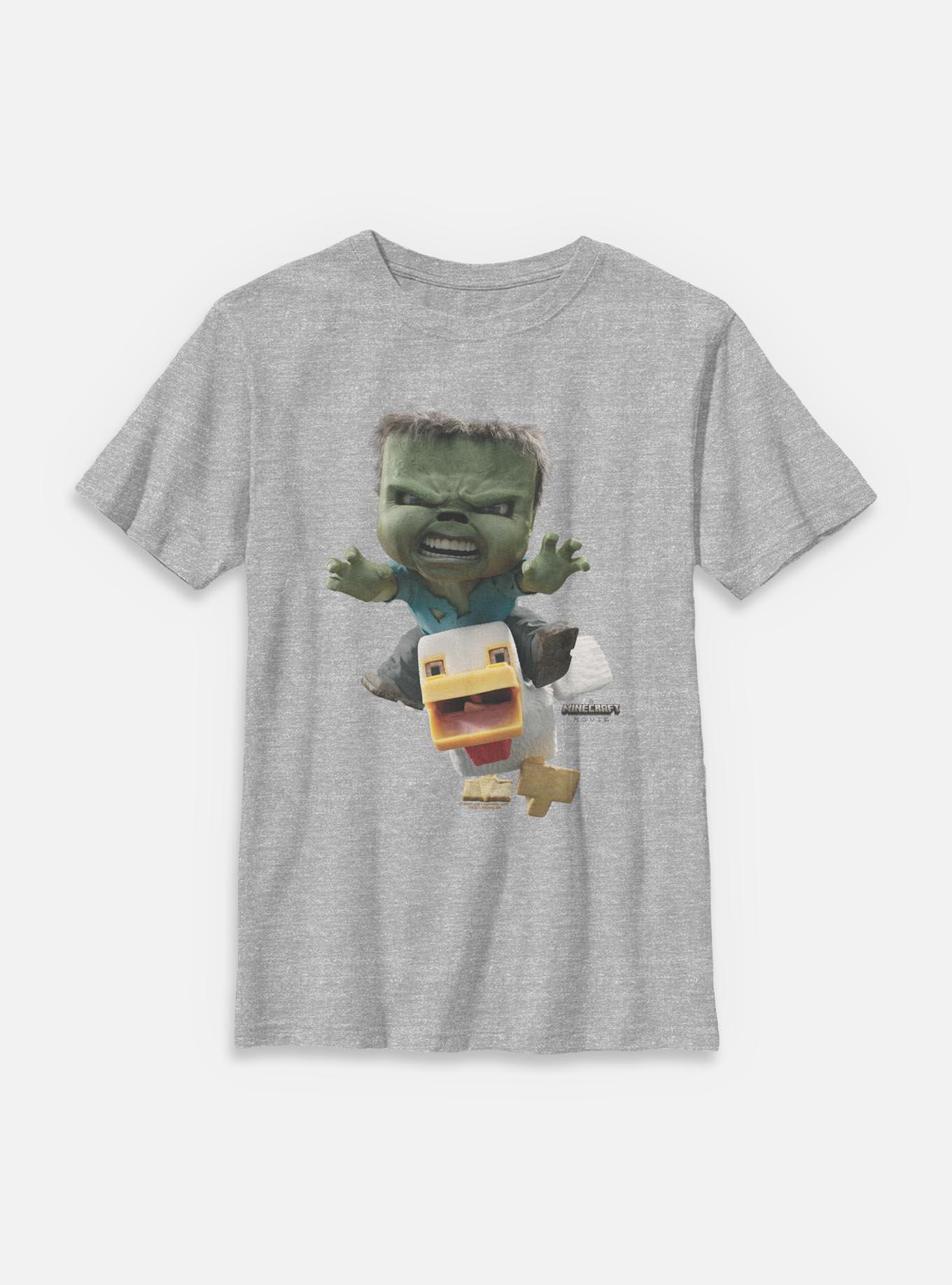 A Minecraft Movie Chicken Jockey Youth T-Shirt, , hi-res