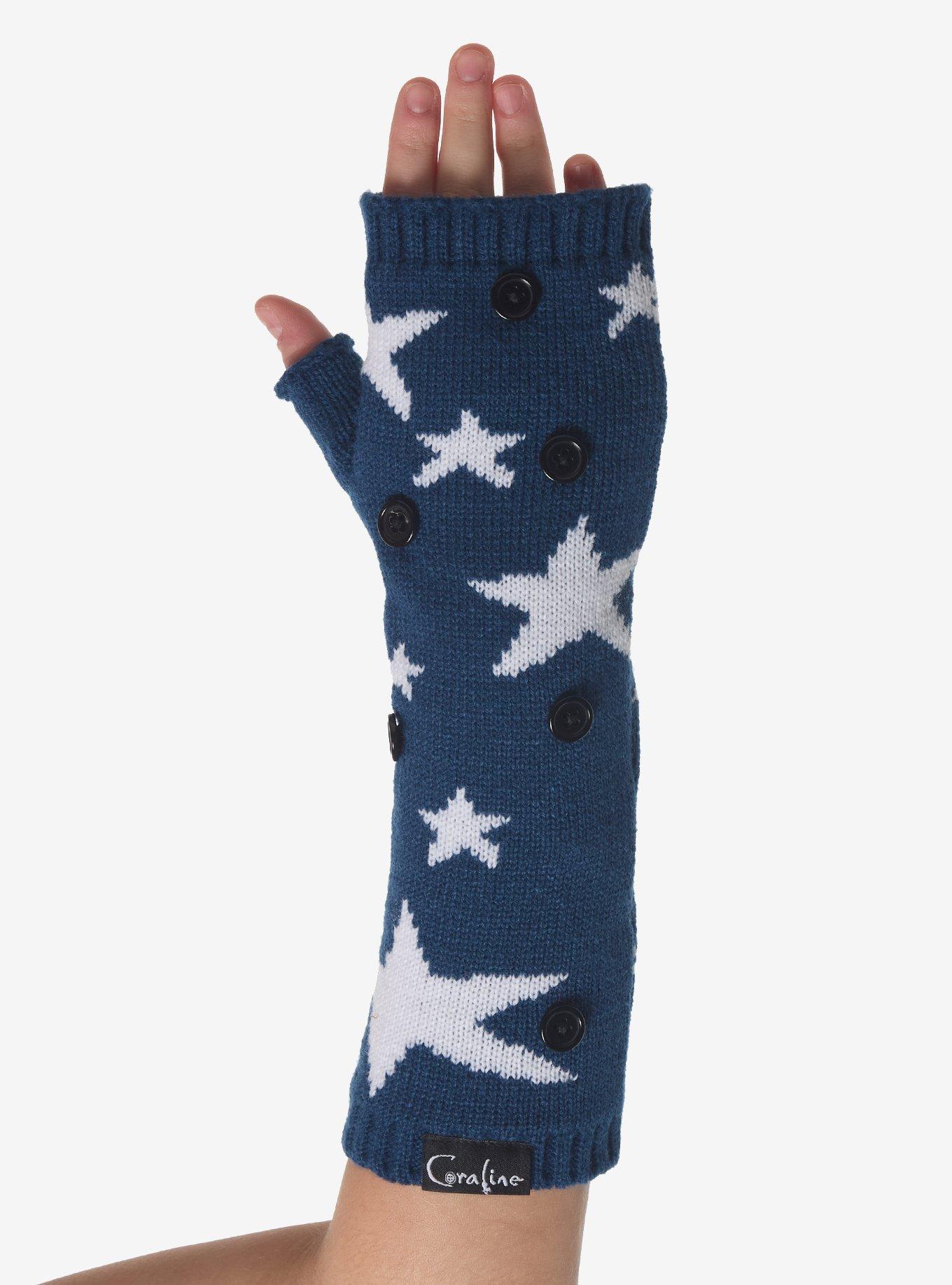 Coraline Stars Button Arm Warmers, , hi-res
