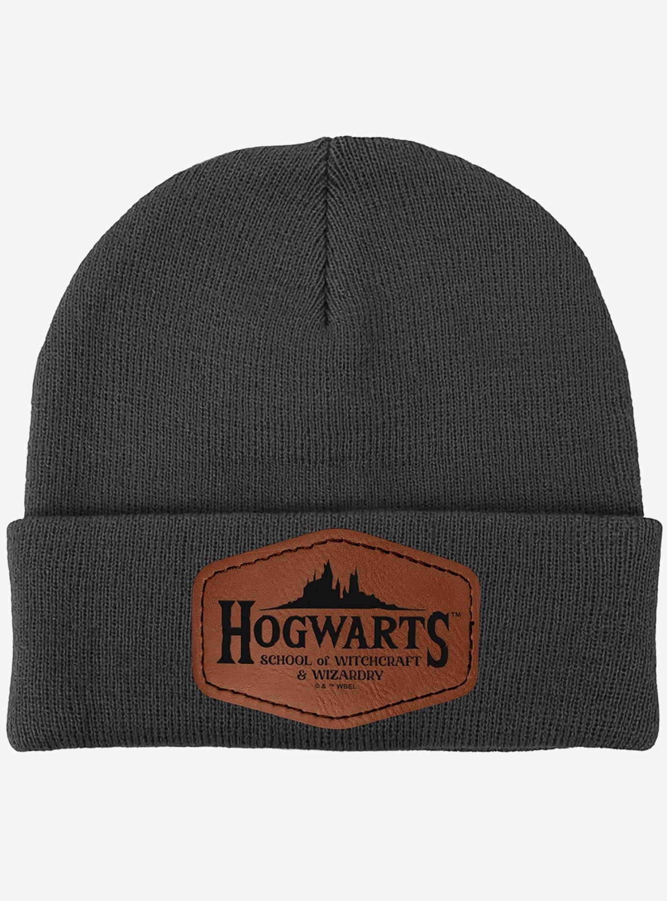 Harry Potter Property of Hogwarts Leather Patch Knit Beanie, , hi-res
