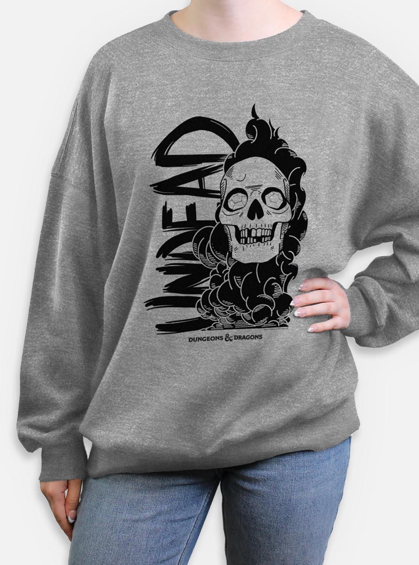 Dungeons & Dragons Undead Skull Womens Oversized Sweatshirt, , hi-res