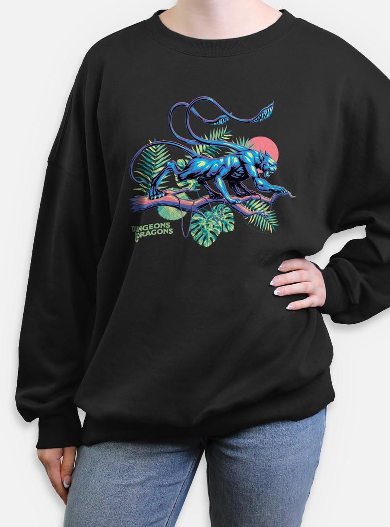 Dungeons & Dragons Displacer Beast Island Vibes Womens Oversized Sweatshirt, , hi-res