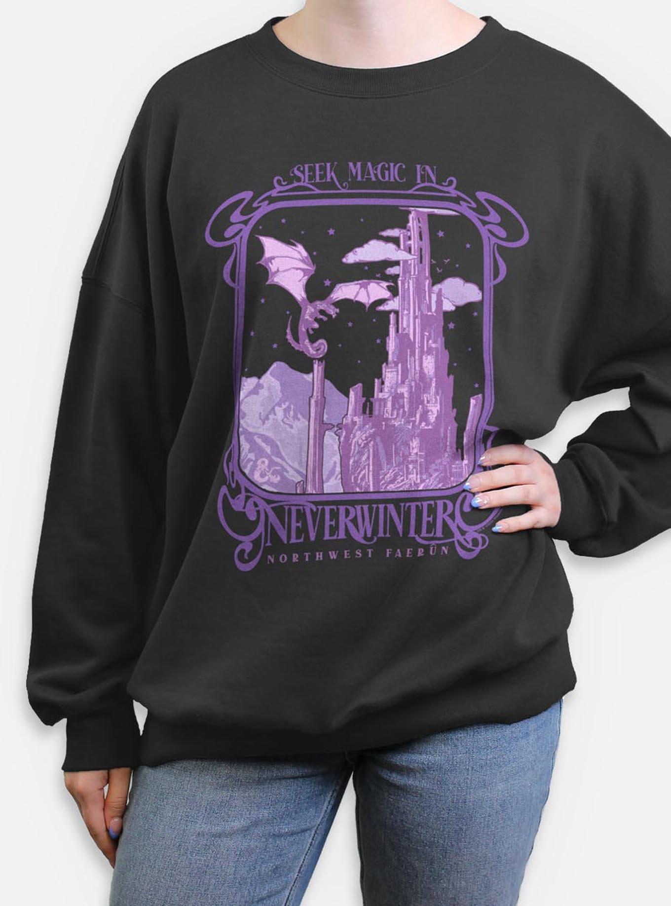 Dungeons & Dragons Seek Magic In Neverwinter Womens Oversized Sweatshirt,New Products : American Fashion Style Bags On Sale