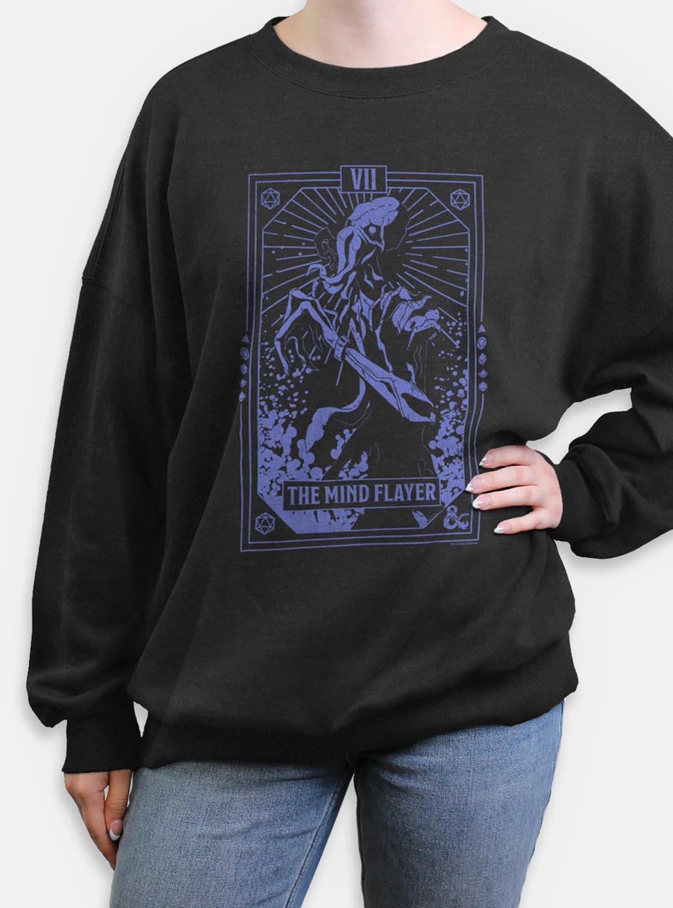 Dungeons & DragonsThe Mind Flayer Tarot Womens Oversized Sweatshirt, , hi-res