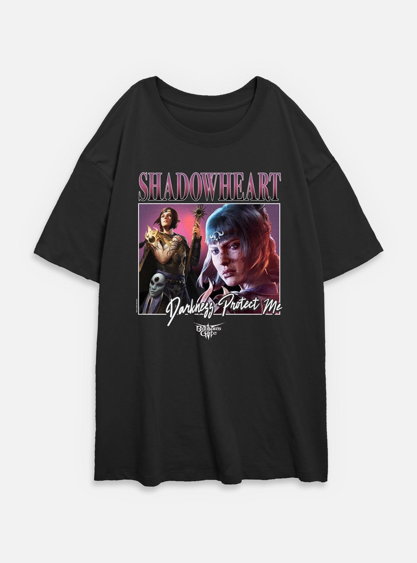 Dungeons & Dragons Shadowheart Darkness Protect Me Womens Oversized T-Shirt,New Products : American Fashion Style Bags On Sale