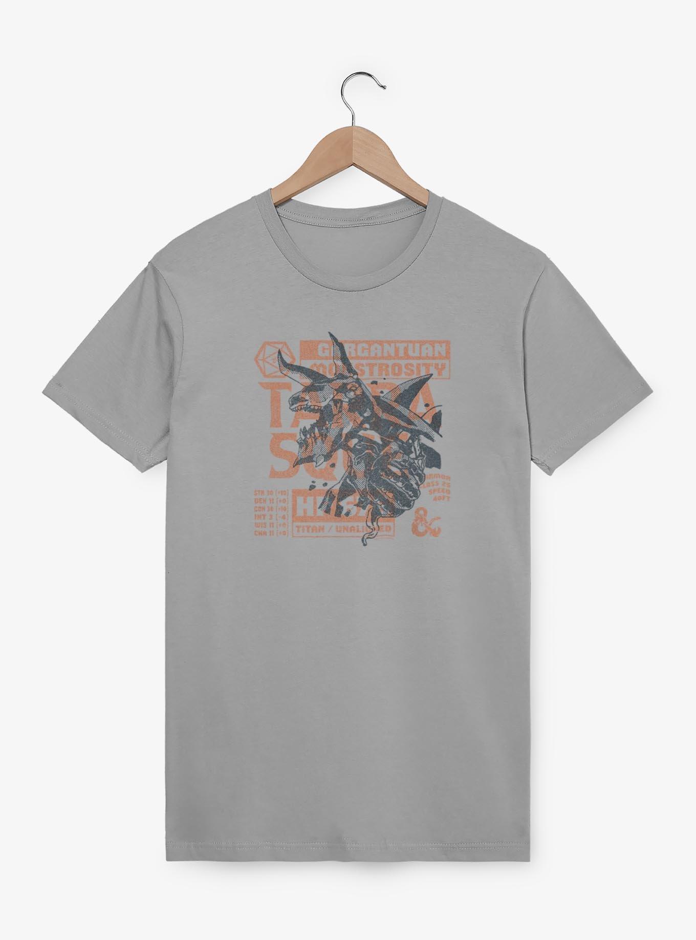 Dungeons & Dragons Terrasque And Stats T-Shirt, SILVER, hi-res