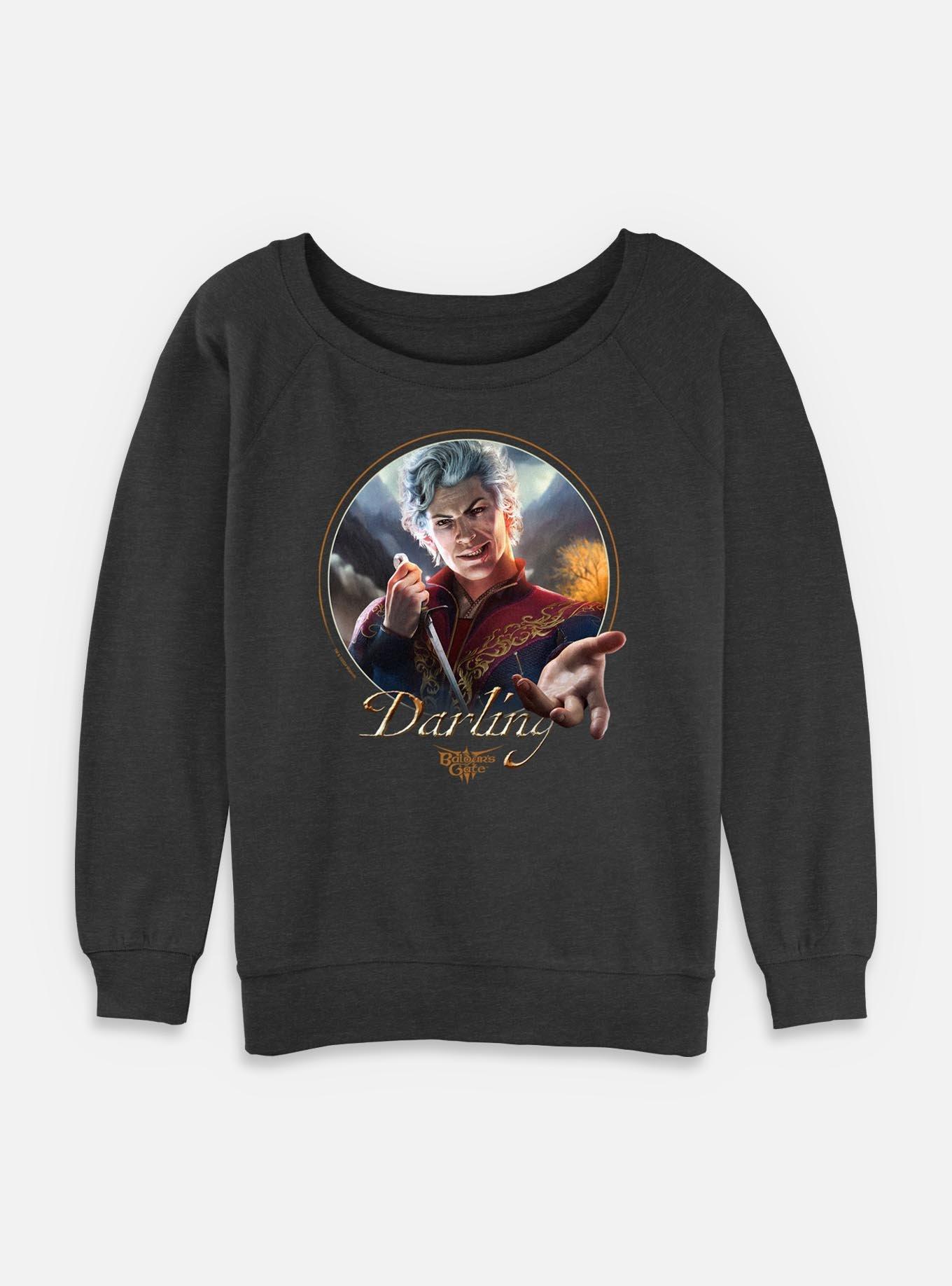 Dungeons & Dragons Astarion Darling  Womens Slouchy Sweatshirt, CHAR HTR, hi-res