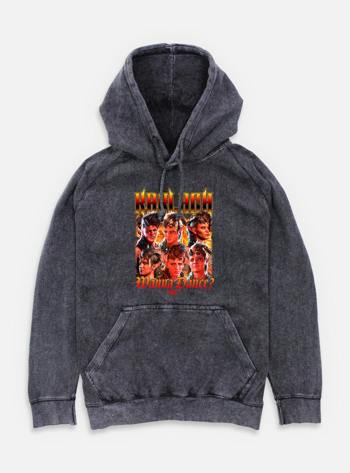 Dungeons & Dragons Karlach Wanna Dance Mineral Wash Hoodie, BLACK, hi-res