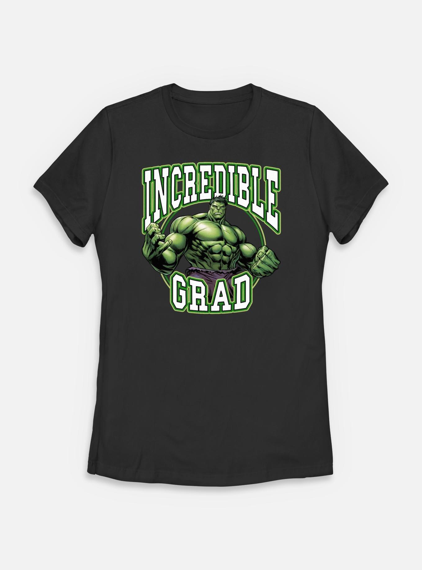 Marvel Avengers Incredible Grad Hulk Womens T-Shirt, BLACK, hi-res
