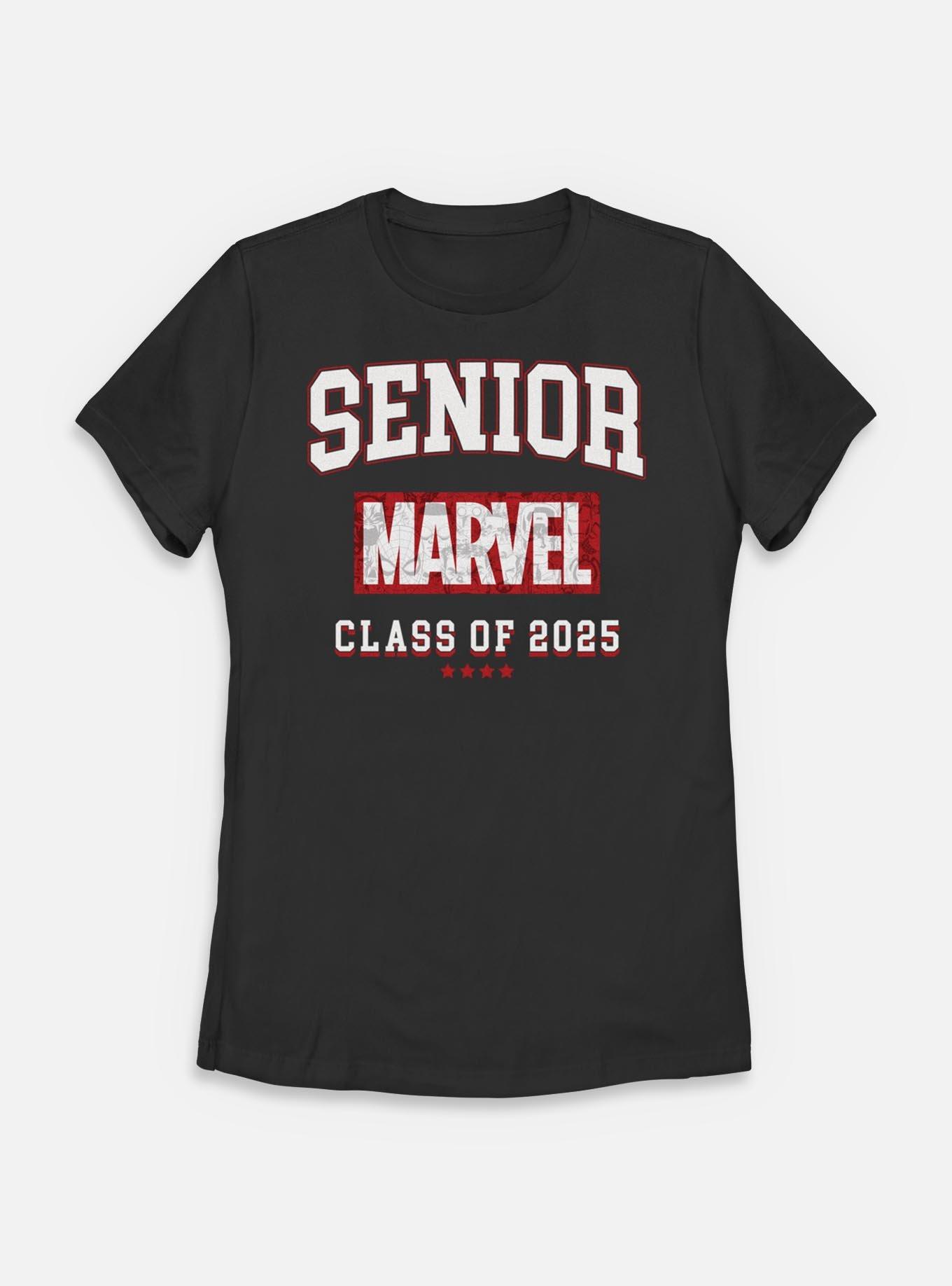 Marvel Senior Class Of 2025 Womens T-Shirt, BLACK, hi-res