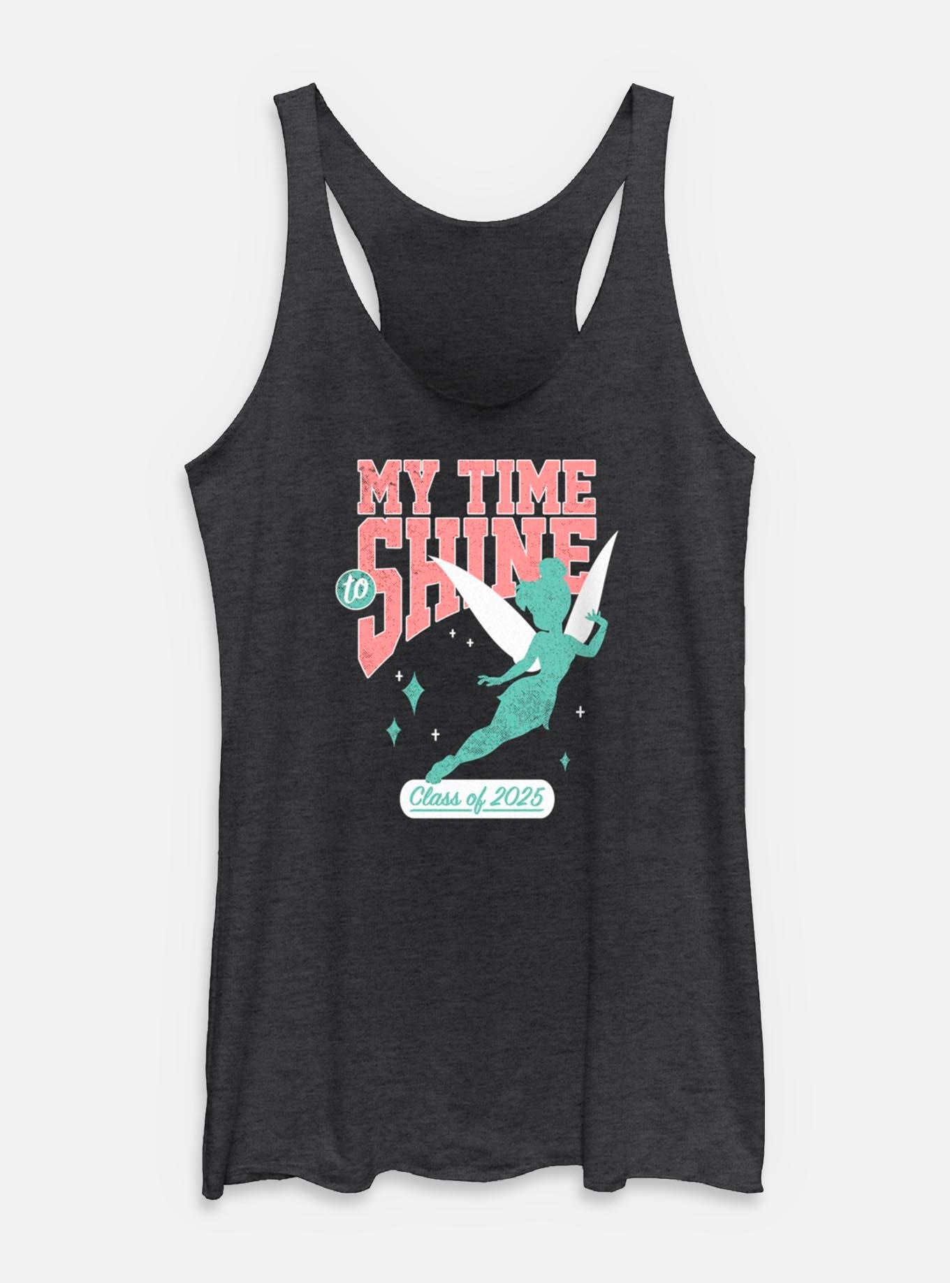 Disney Tinker Bell Time To Shine 2025 Womens Tank, BLK HTR, hi-res