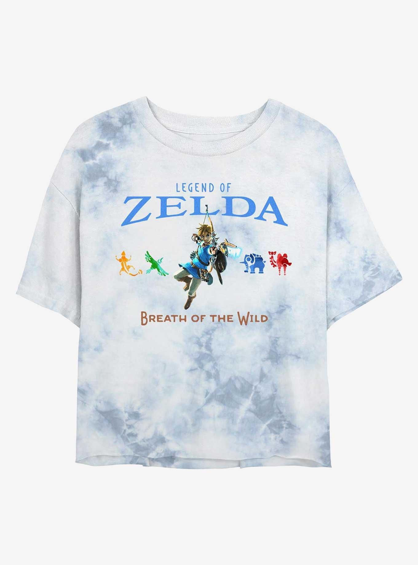 The Legend Of Zelda: Breath Of The Wild Divine Beasts Girls Tie-Dye Crop T-Shirt, , hi-res