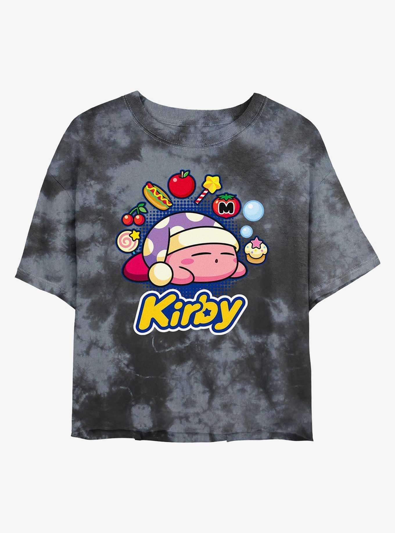 Nintendo Kirby Dreaming Food Girls Tie-Dye Crop T-Shirt, , hi-res