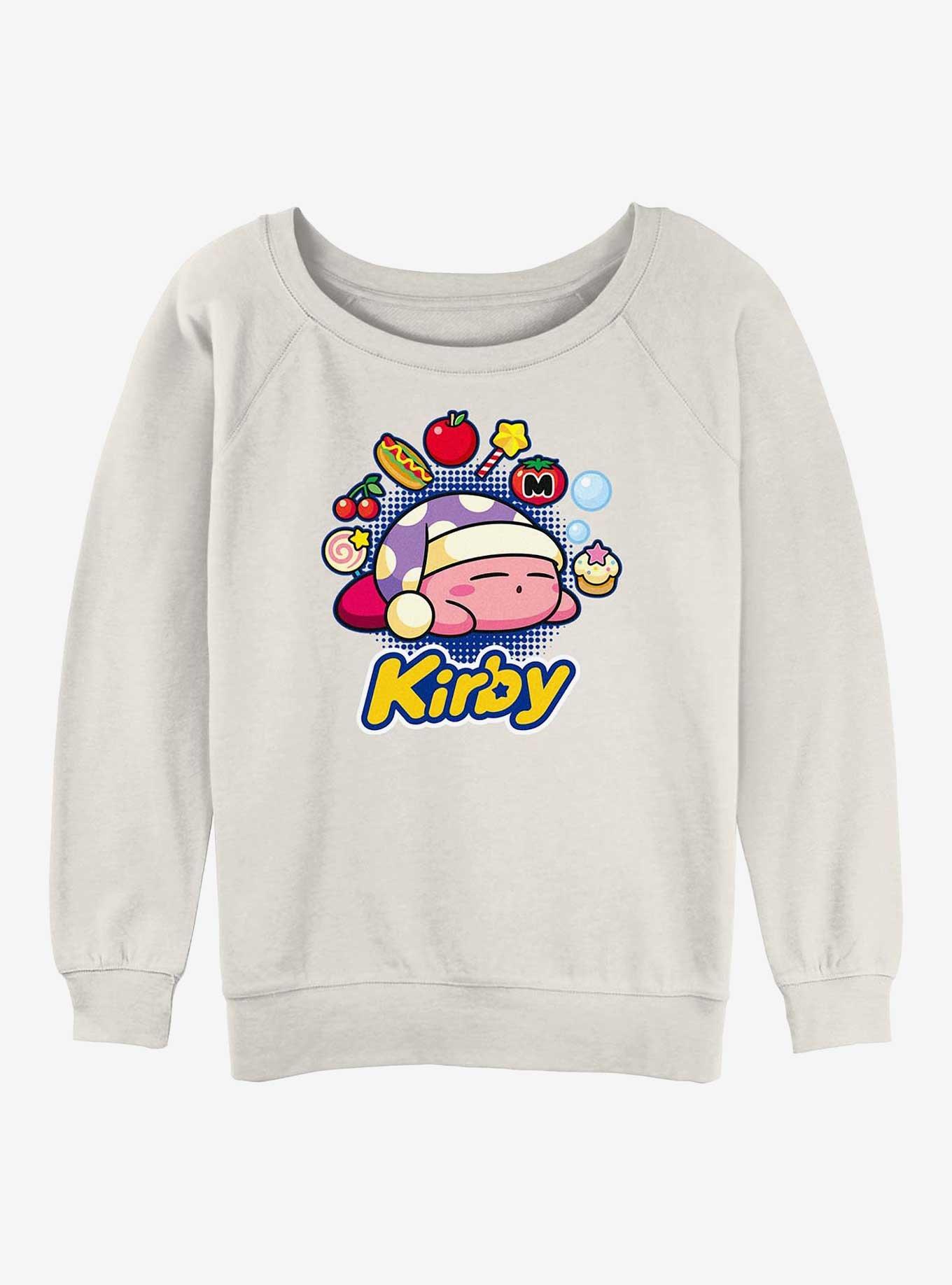 Nintendo Kirby Dreaming Food Girls Slouchy Sweatshirt, , hi-res