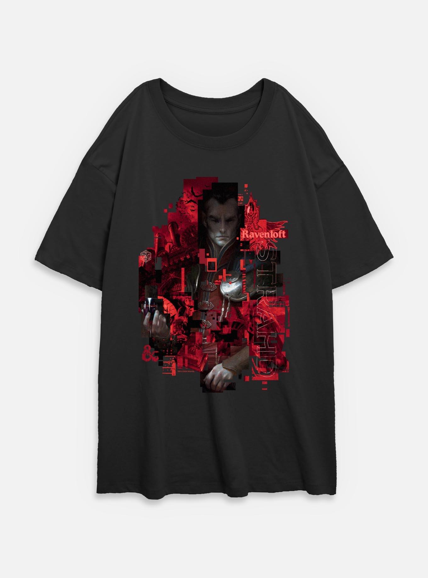 Dungeons & Dragons Ravenloft Strahd Womens Oversized T-Shirt, BLACK, hi-res