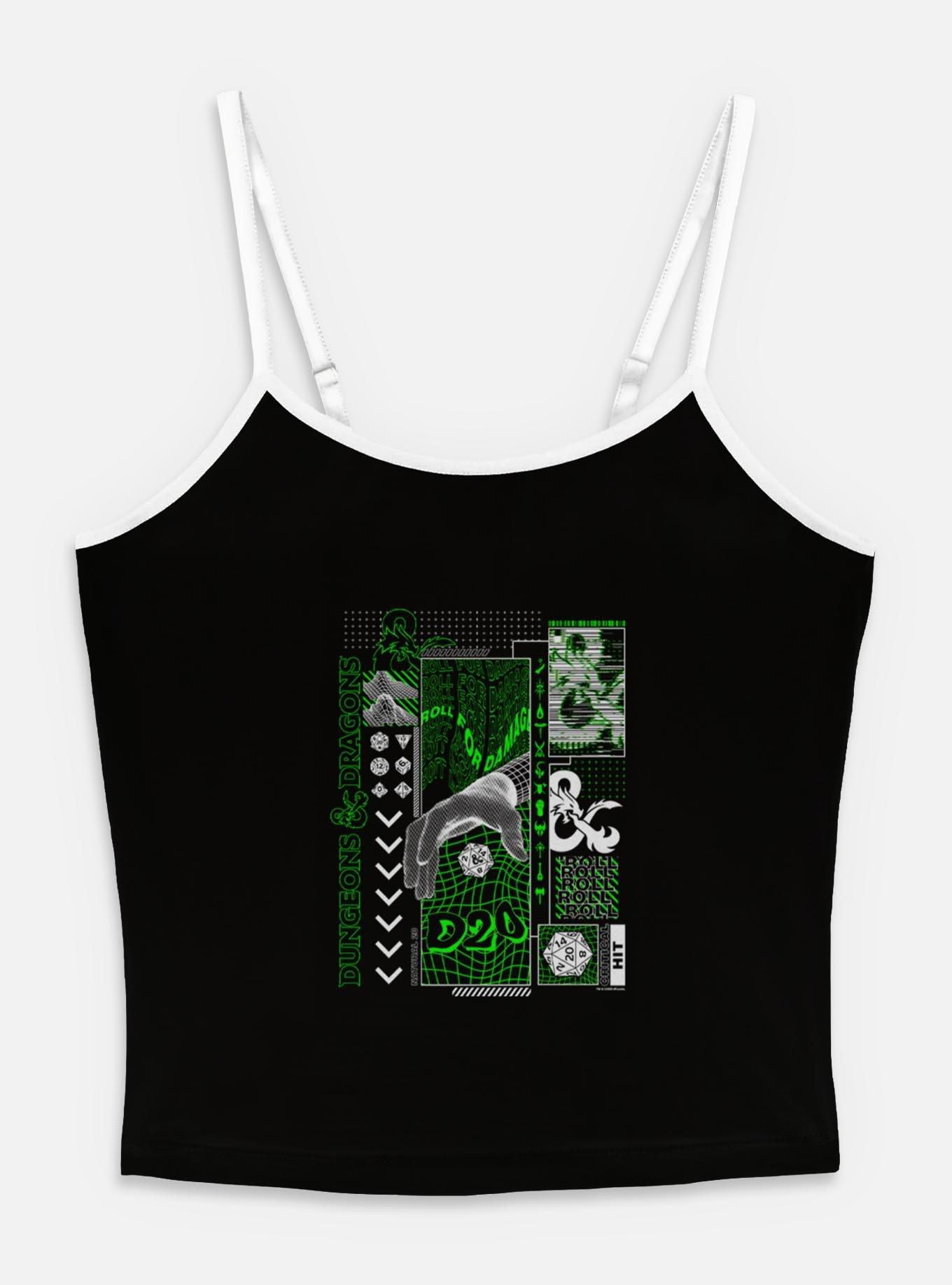 Dungeons & Dragons Trippy D20 Womens Cami, BLACK, hi-res