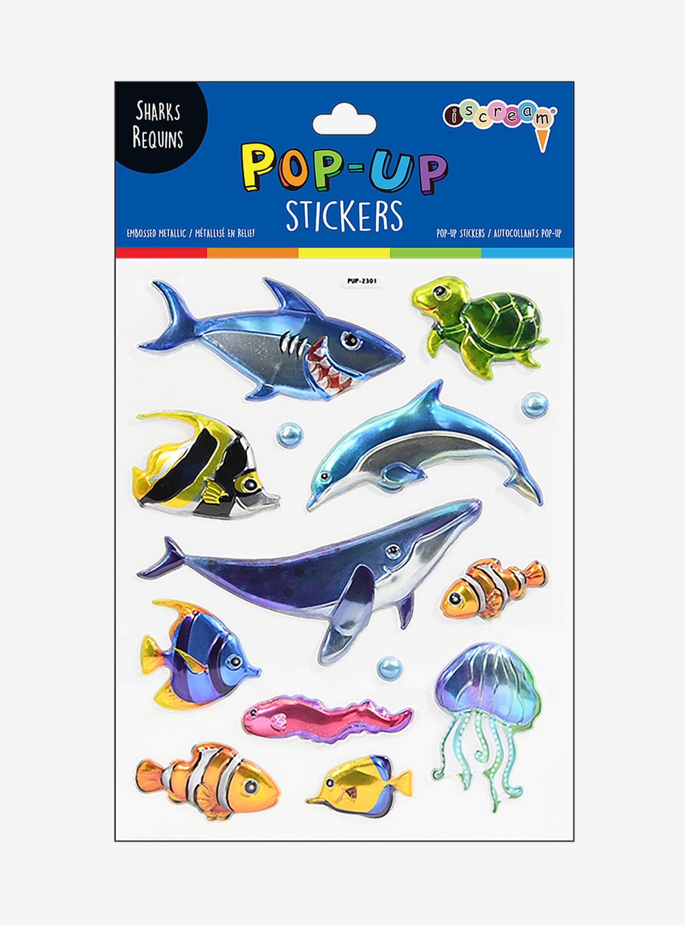Aquatic Animals Pop-Up Sticker Set, , hi-res