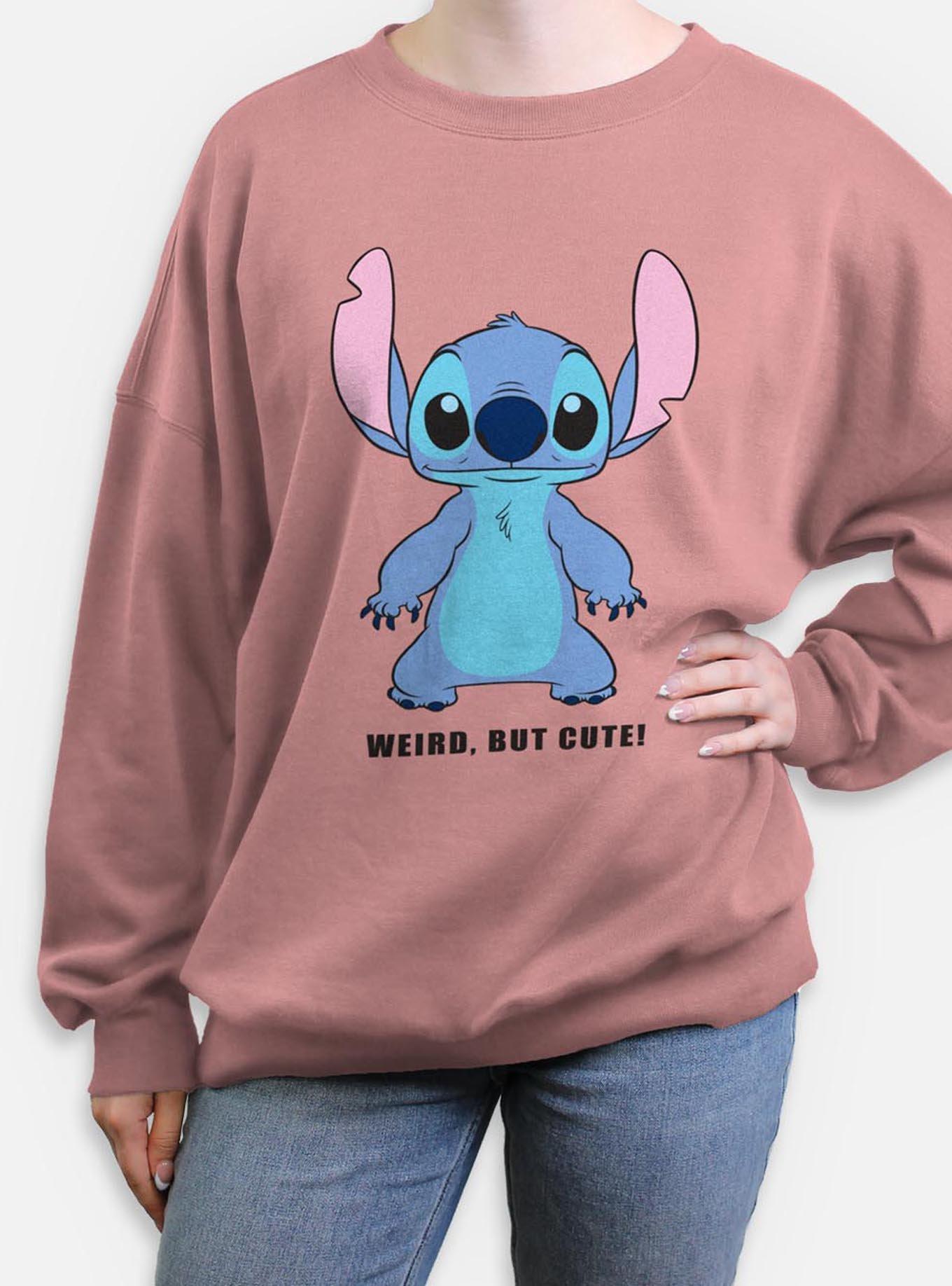 Disney Lilo & Stitch Weird But Cute Womens Oversized Sweatshirt,New Products : American Fashion Style Bags On Sale