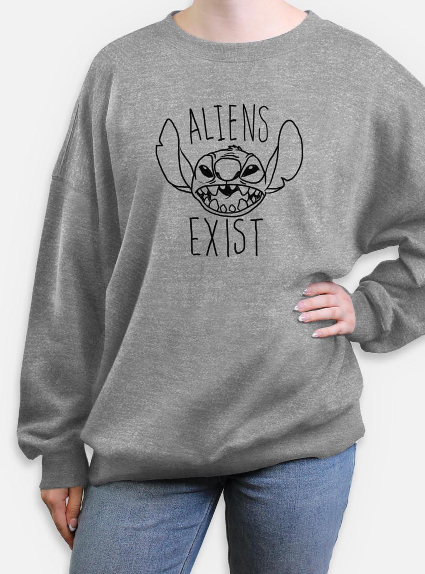Disney Lilo & Stitch Aliens Exist Womens Oversized Sweatshirt,New Products : American Fashion Style Bags On Sale