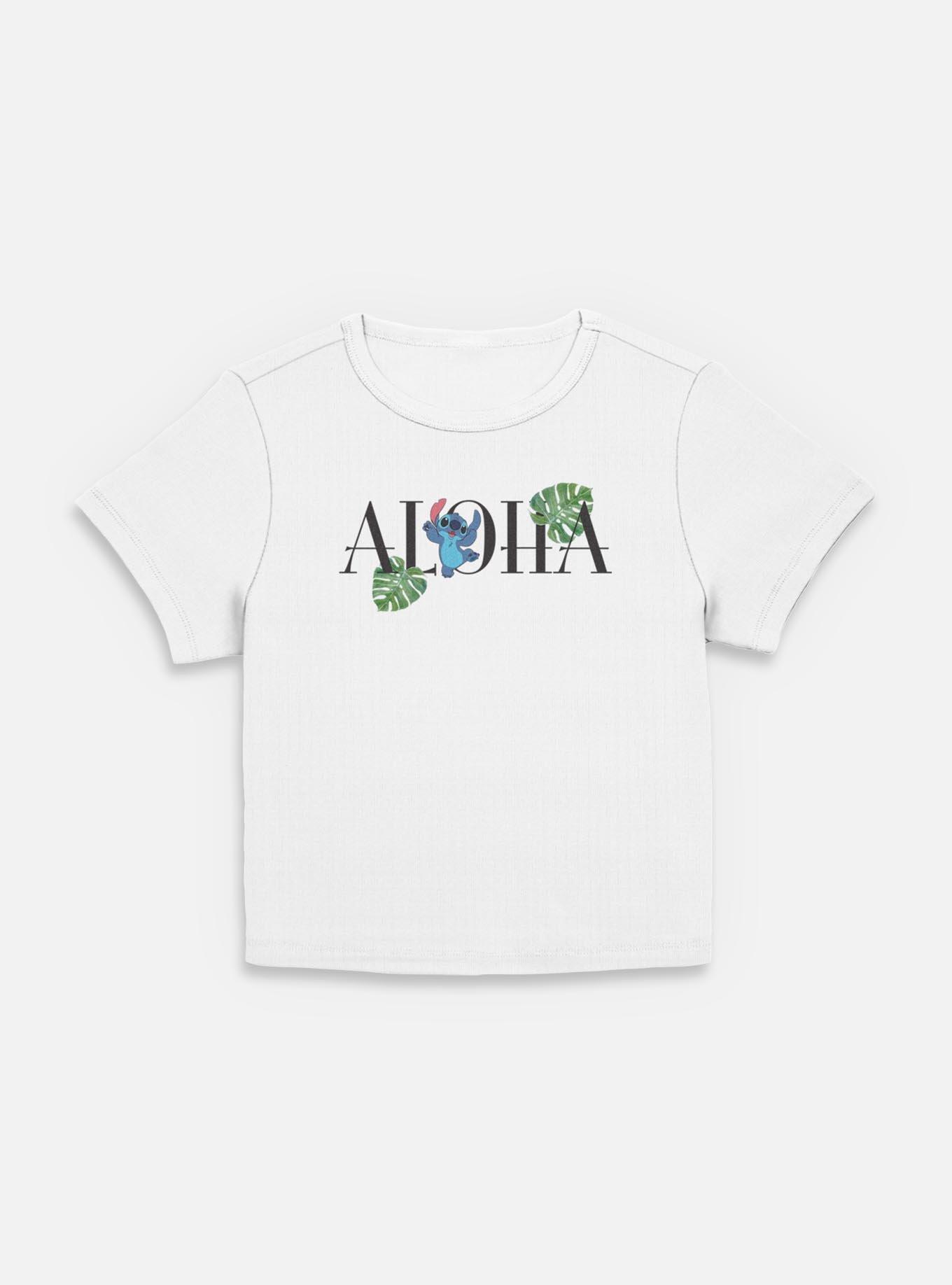 Disney Lilo & Stitch Aloha Leaves Womens Baby T-Shirt, EGRET, hi-res