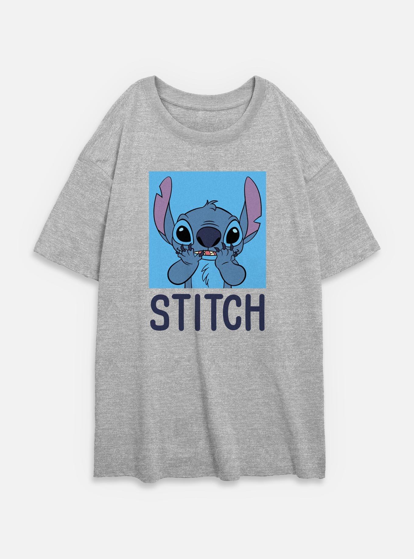 Disney Lilo & Stitch Bashful Stitch Womens Oversized T-Shirt, , hi-res