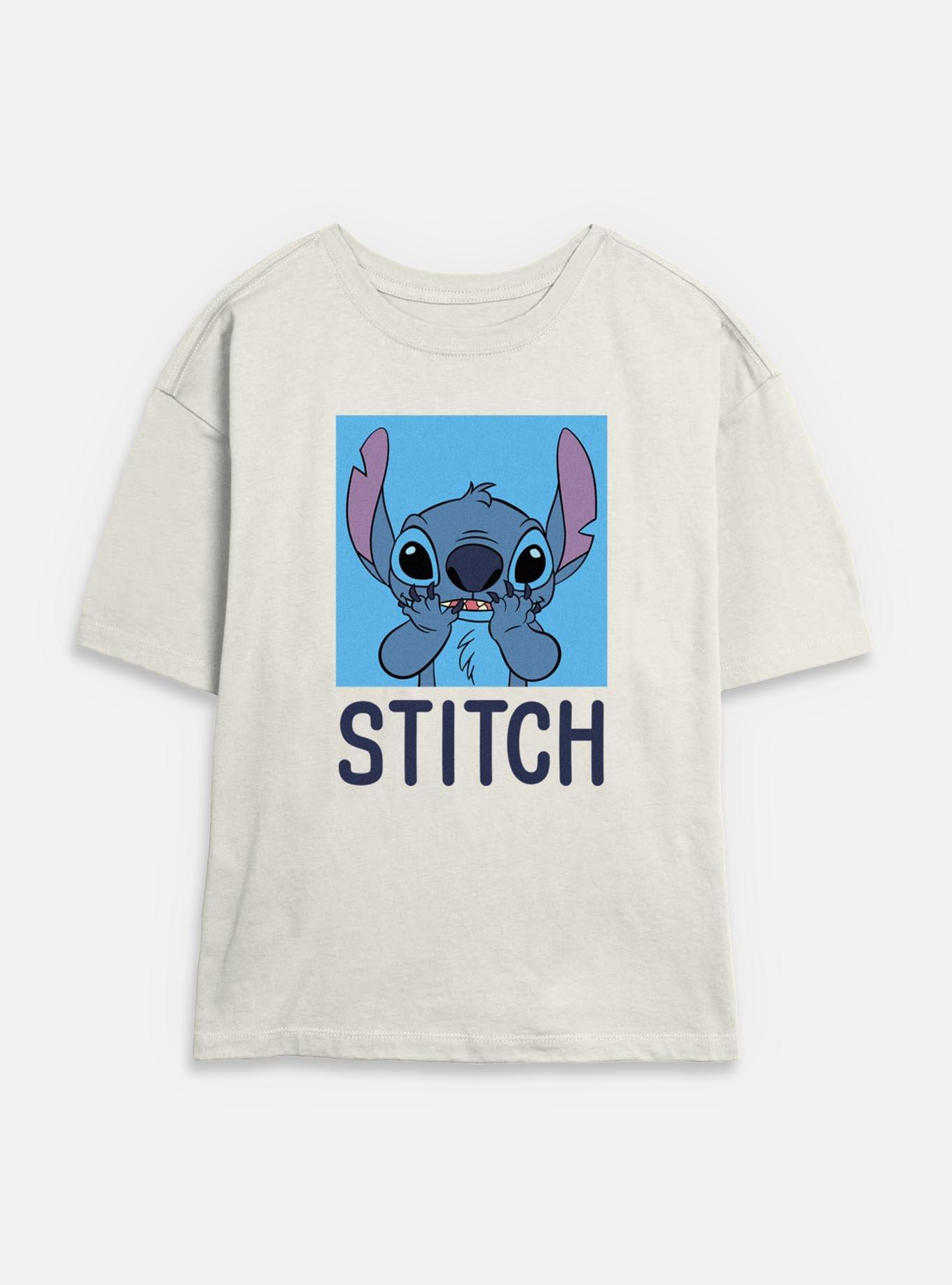 Disney Lilo & Stitch Bashful Stitch Womens Skimmer T-Shirt,New Products : American Fashion Style Bags On Sale