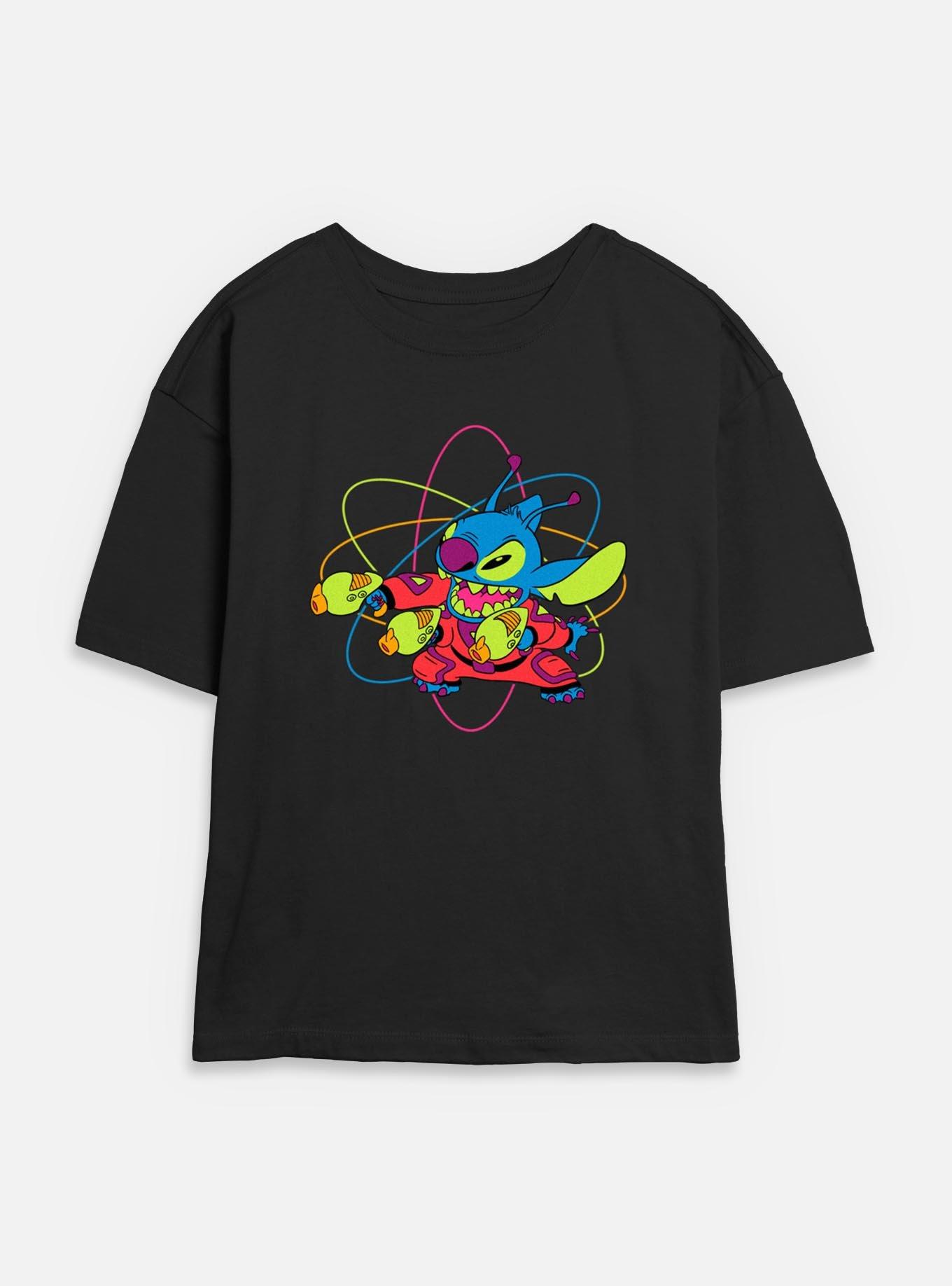 Disney Lilo & Stitch Blaster Sitch Womens Skimmer T-Shirt, BLACK, hi-res