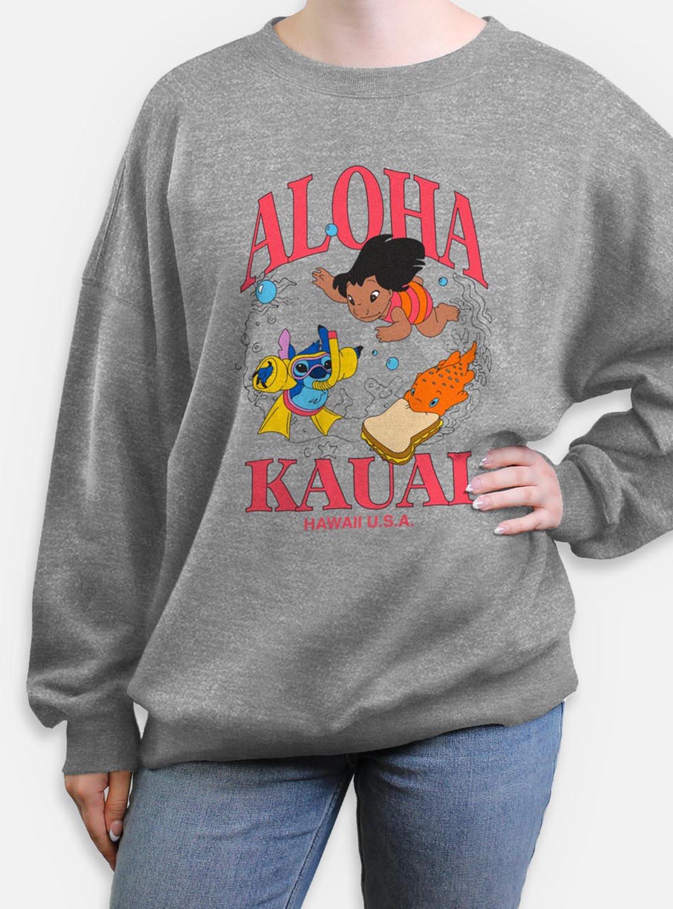 Disney Lilo & Stitch Aloha Kauai Womens Oversized Sweatshirt,New Products : American Fashion Style Bags On Sale