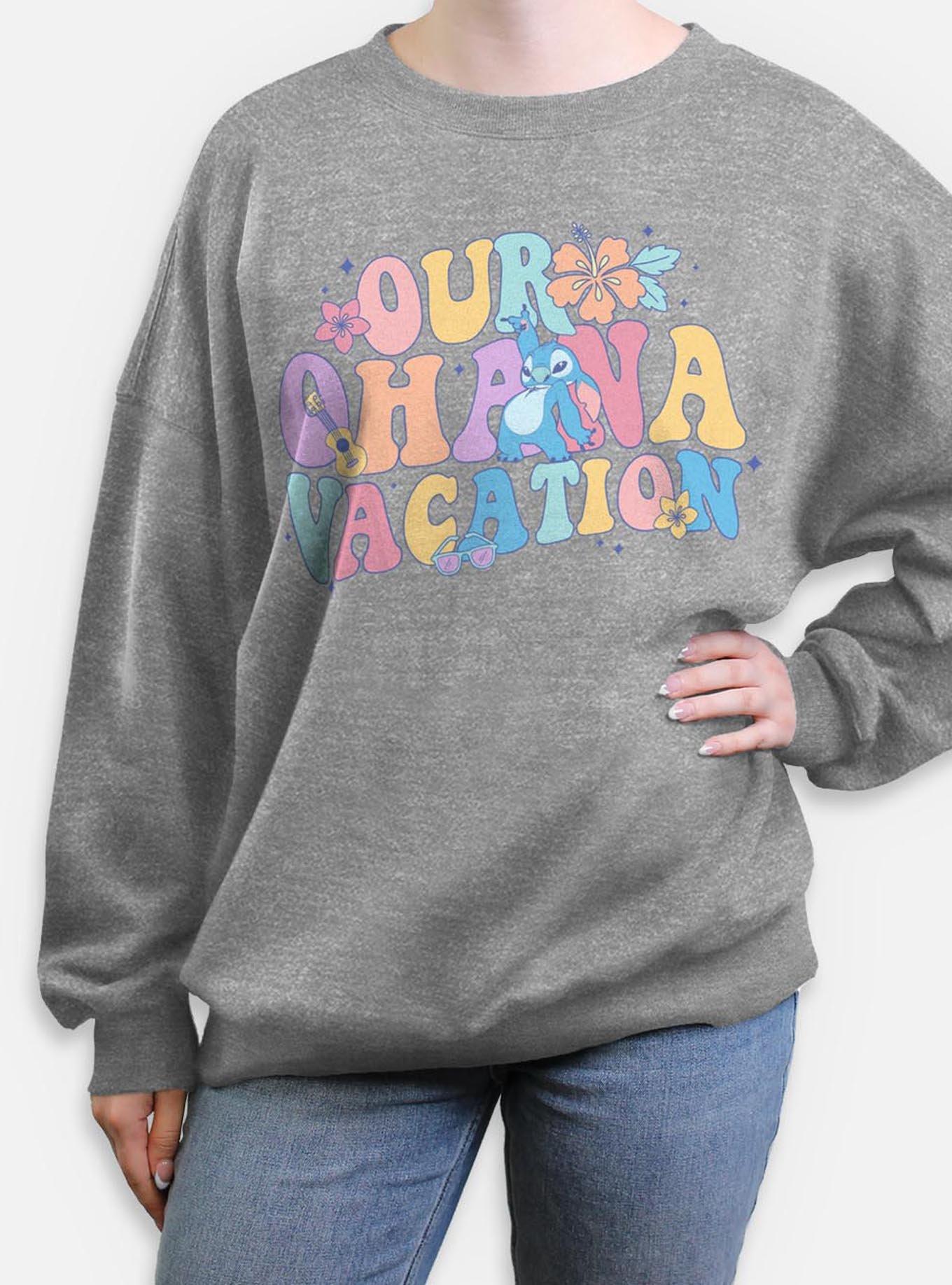Disney Lilo & Stitch Ohana Vacation Womens Oversized Sweatshirt, , hi-res