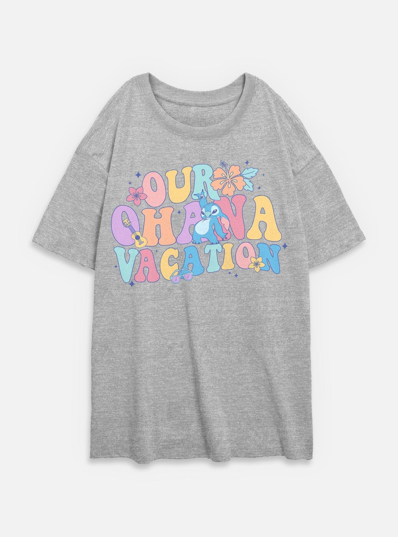 Disney Lilo & Stitch Ohana Vacation Womens Oversized T-Shirt, , hi-res
